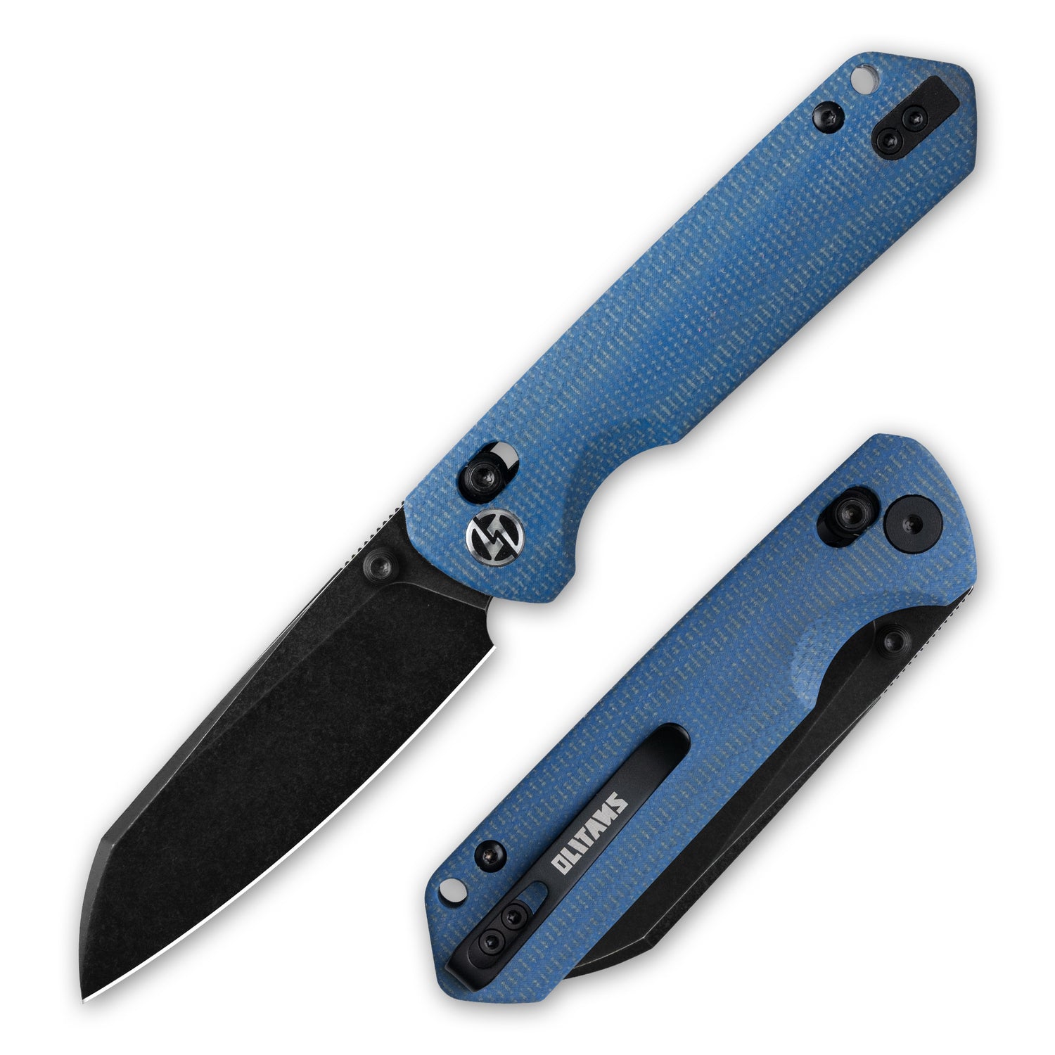 King Penguin G062 Folding Knife (3.35''+14C28N+Carbon fiber surface G10 Handle)-Crossbar Lock-Thumb Stud-Olitans