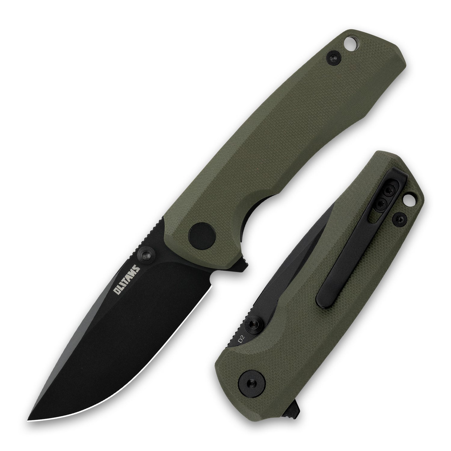 Bomber G061 Folding Knife ( 2.91''+D2+G10 )- Liner LOCK-THUMB STUD-OLITANS
