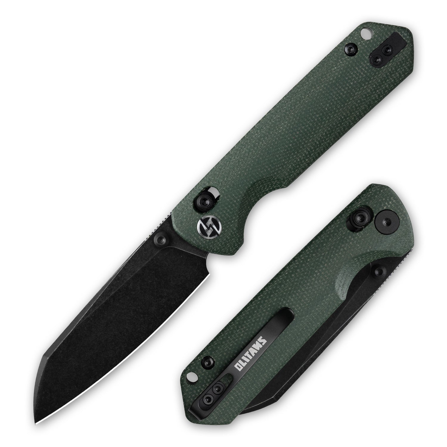 King Penguin G062 Folding Knife (3.35''+14C28N+Carbon fiber surface G10 Handle)-Crossbar Lock-Thumb Stud-Olitans