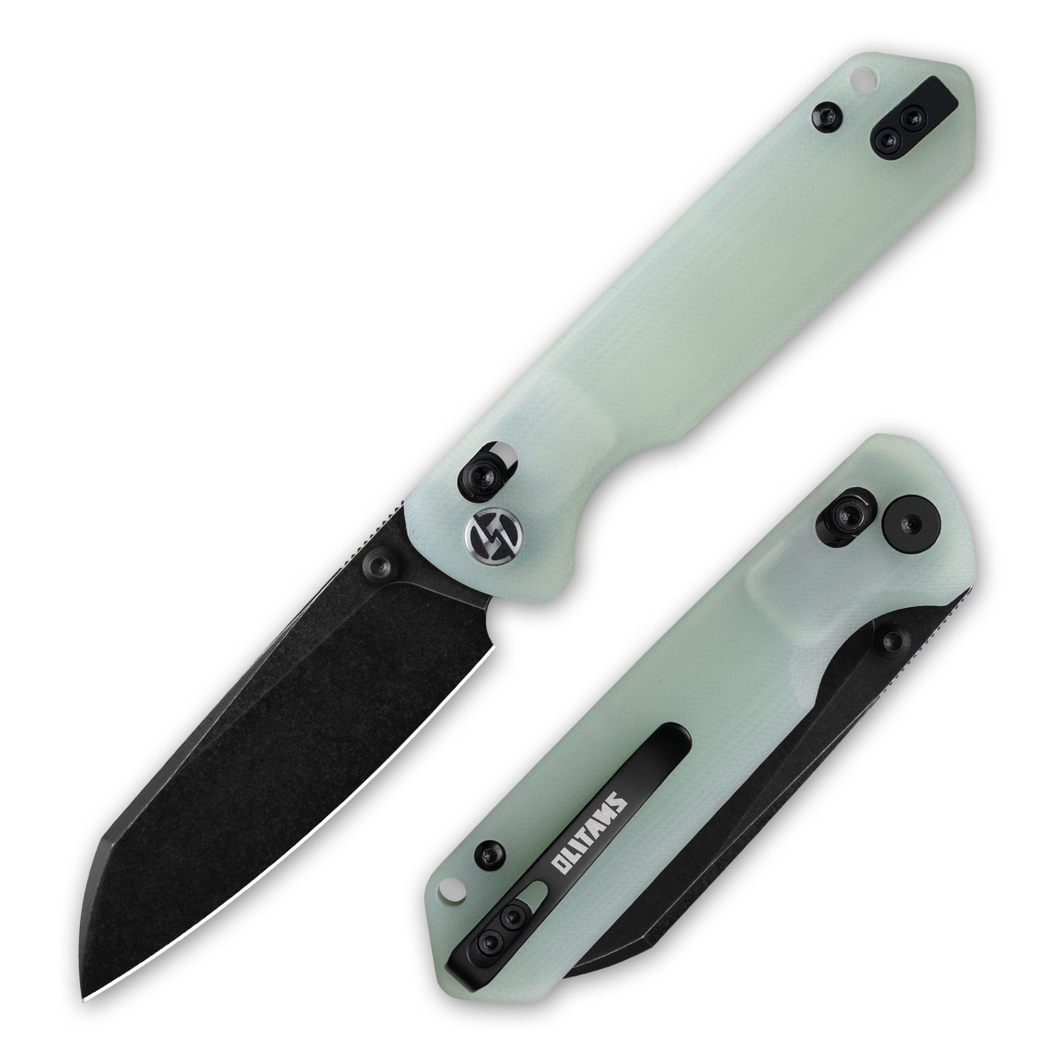 King Penguin G062 Folding Knife (3.35''+14C28N+Carbon fiber surface G10 Handle)-Crossbar Lock-Thumb Stud-Olitans