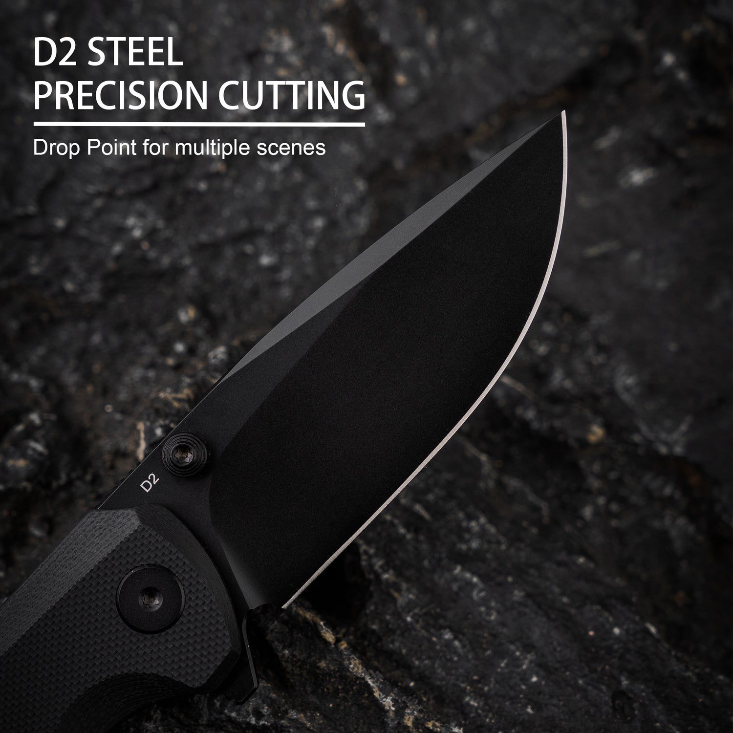 Bomber G061 Folding Knife ( 2.91''+D2+G10 )- Liner LOCK-THUMB STUD-OLITANS