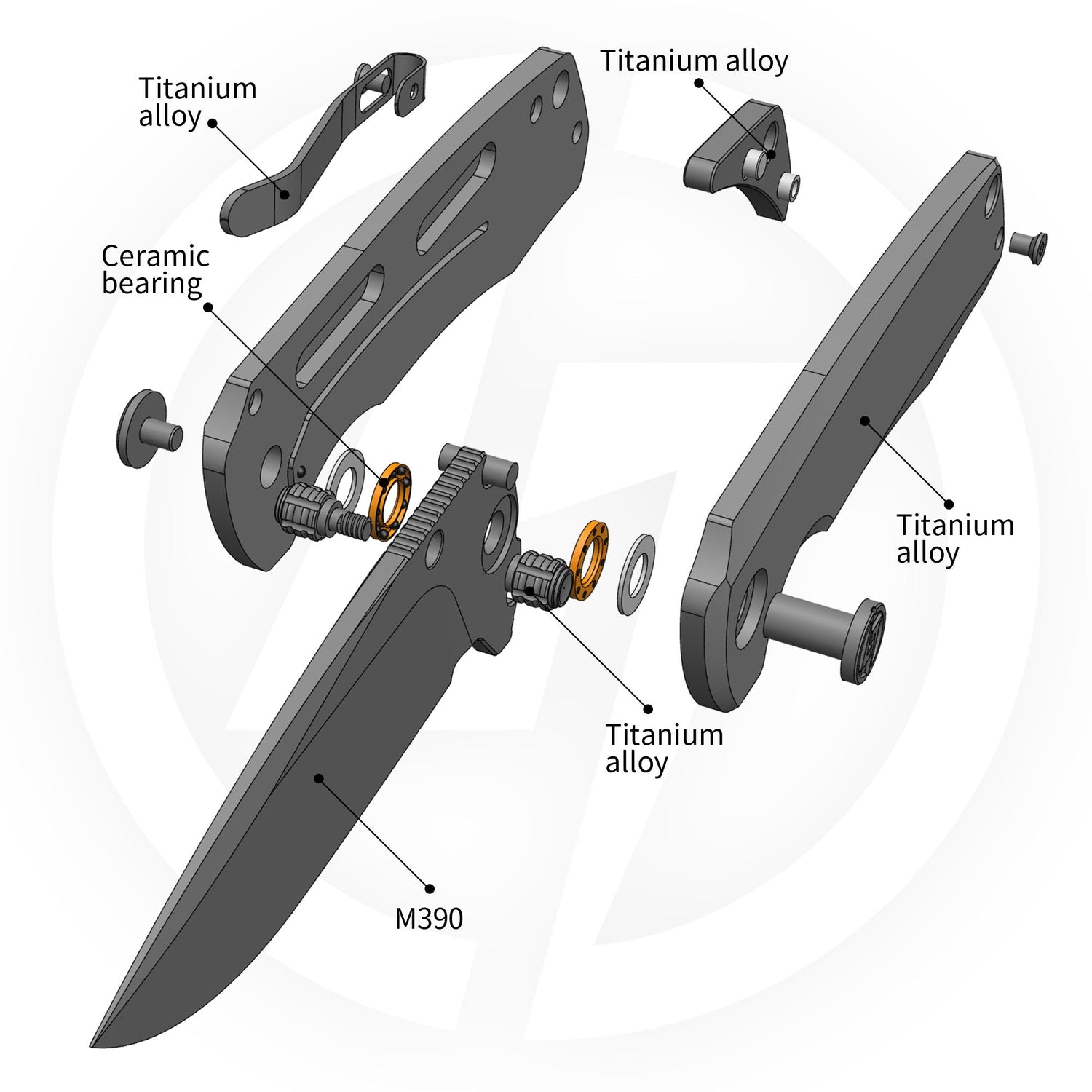 Ti-Bomber T065 Folding Knife –(2.95