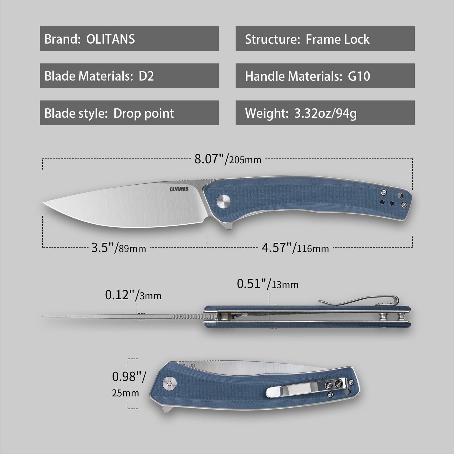 Maximus Pocket Knife Liner Lock(3.5