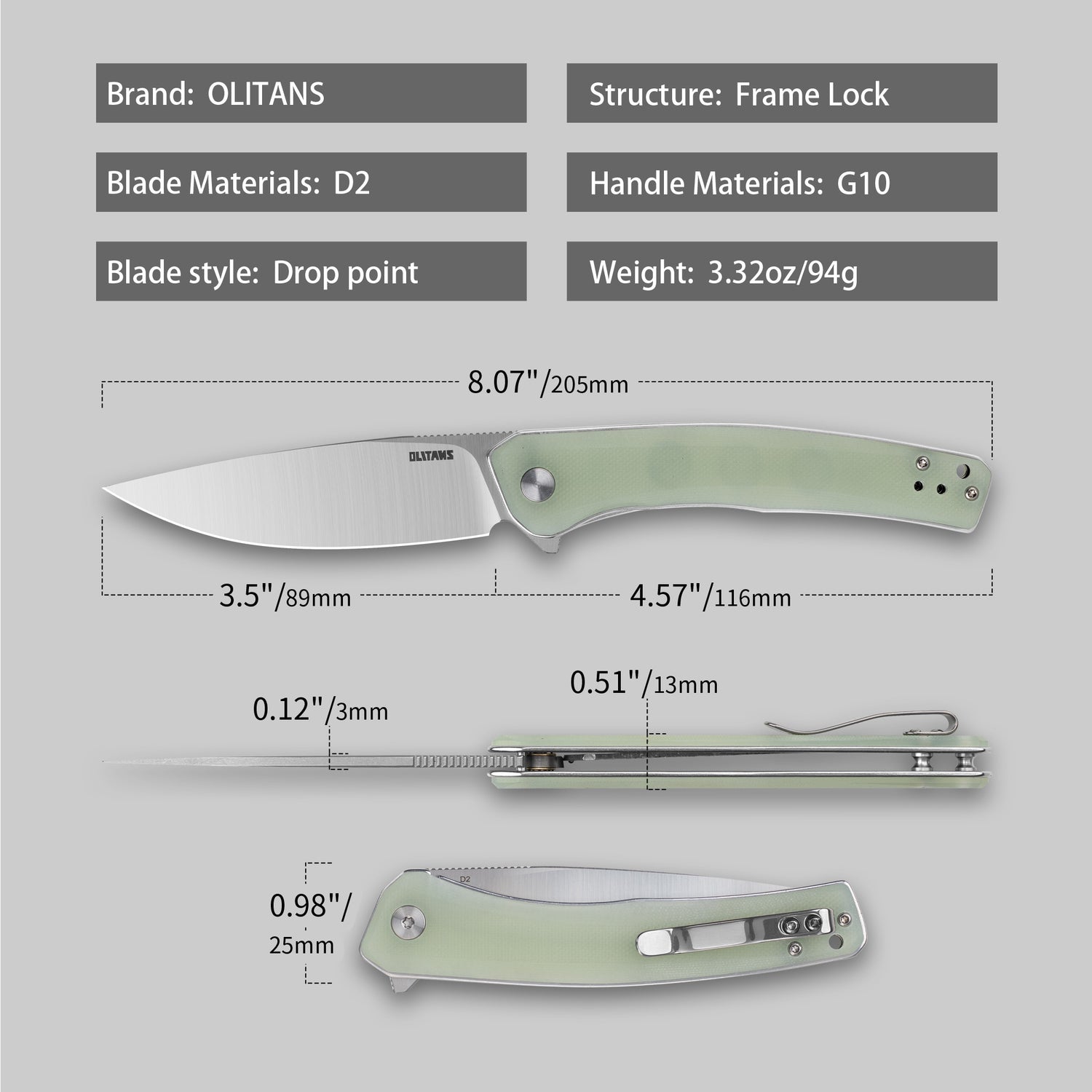 Maximus Pocket Knife Liner Lock(3.5