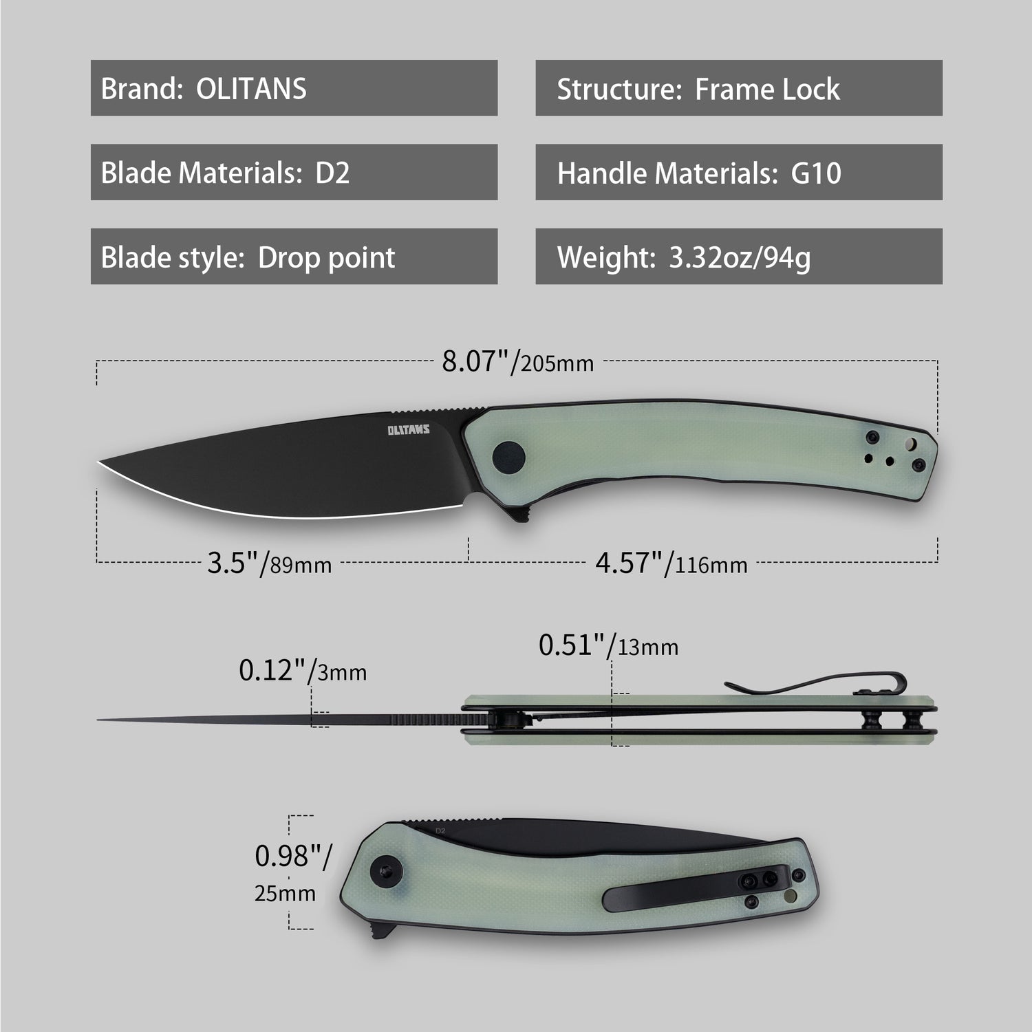 Maximus Pocket Knife Liner Lock(3.5