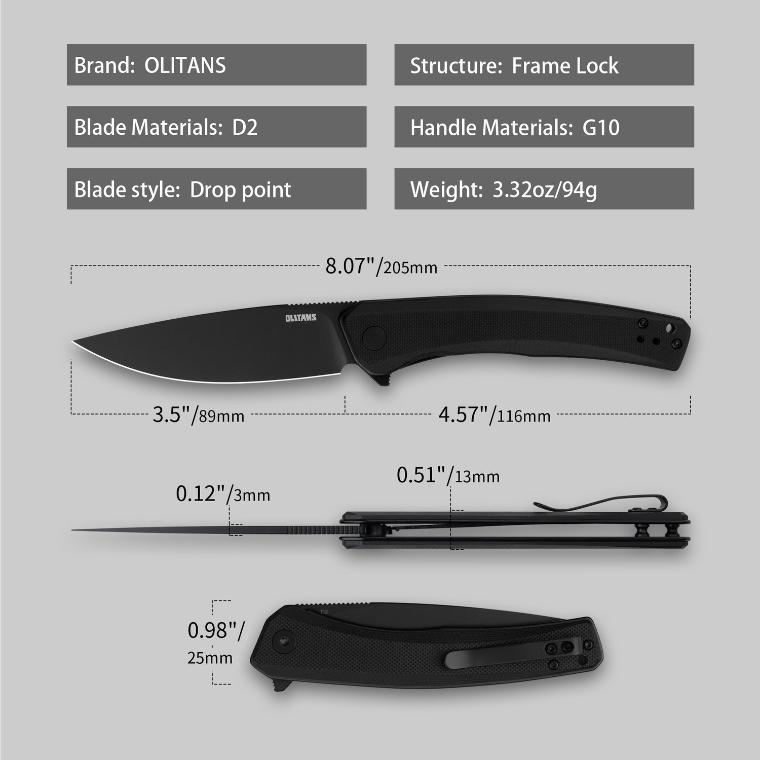 Maximus Pocket Knife Liner Lock(3.5