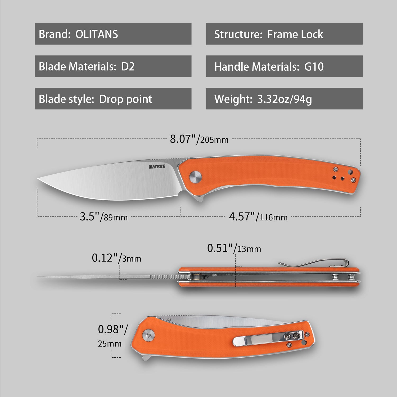 Maximus Pocket Knife Liner Lock(3.5