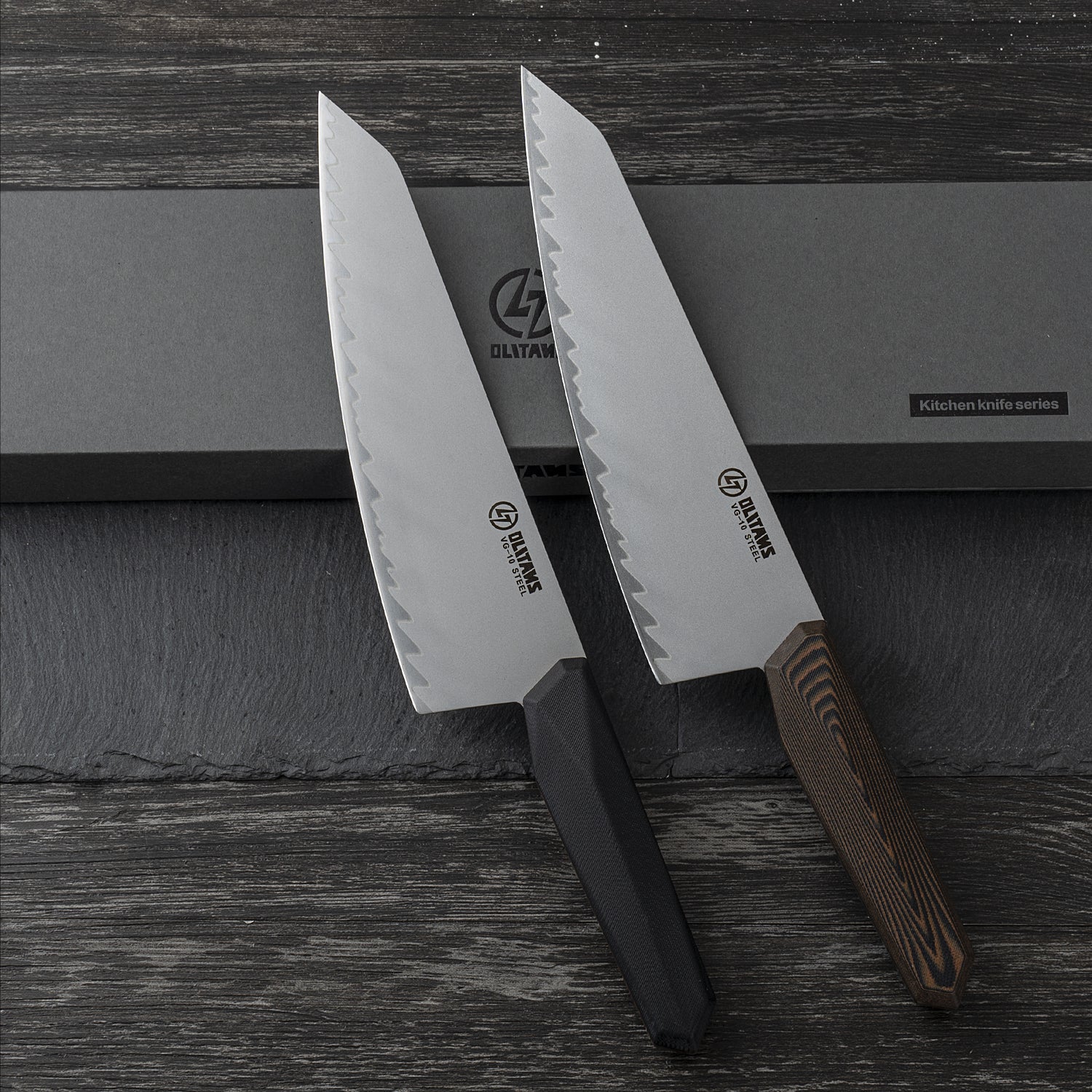 Chef's Knife, 8 in Professional Chef Kinfe VG-10, Ultra Sharp Kitchen Knife, G10 Handle (Black)