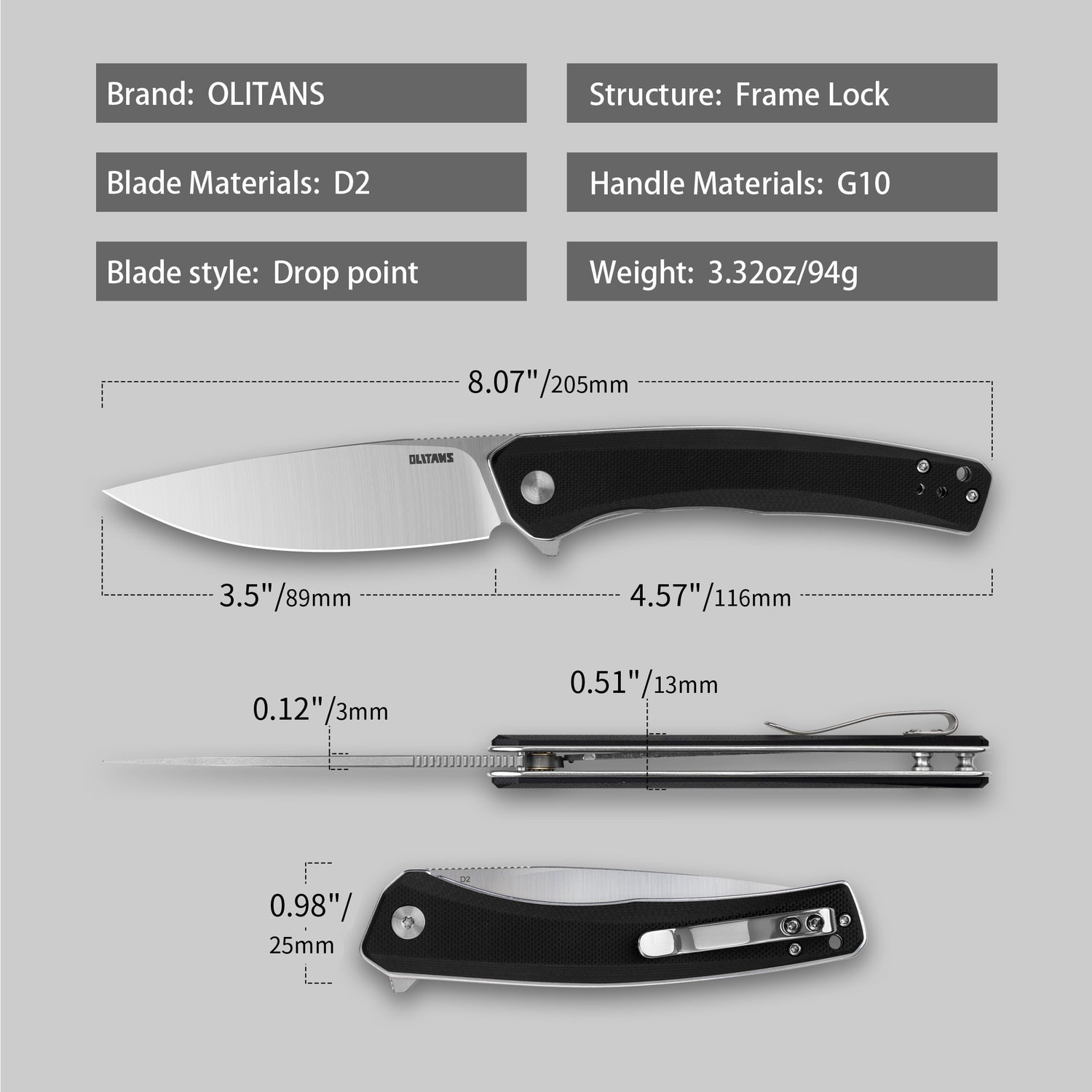 Maximus Pocket Knife Liner Lock(3.5