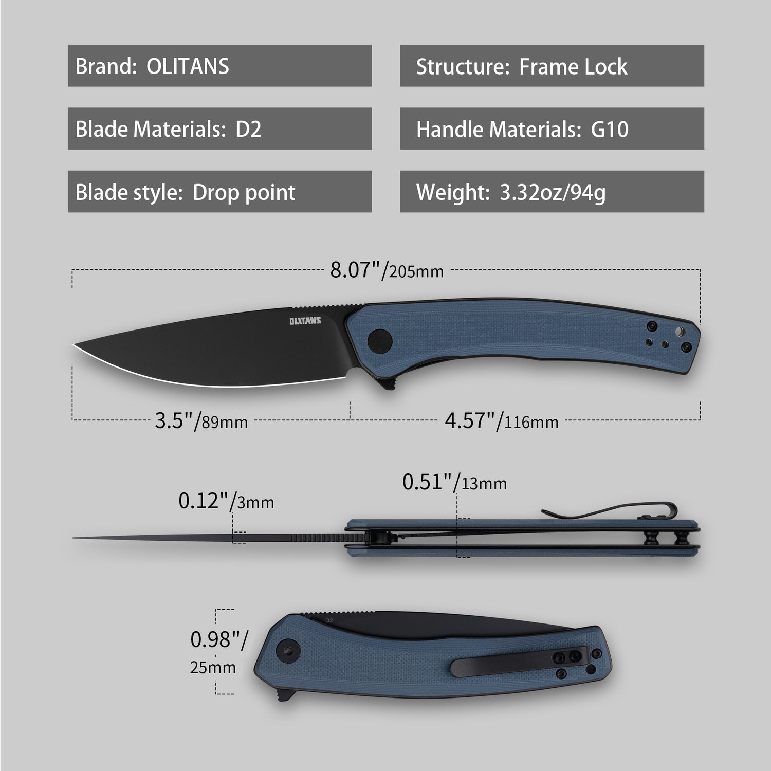 Maximus Pocket Knife Liner Lock(3.5