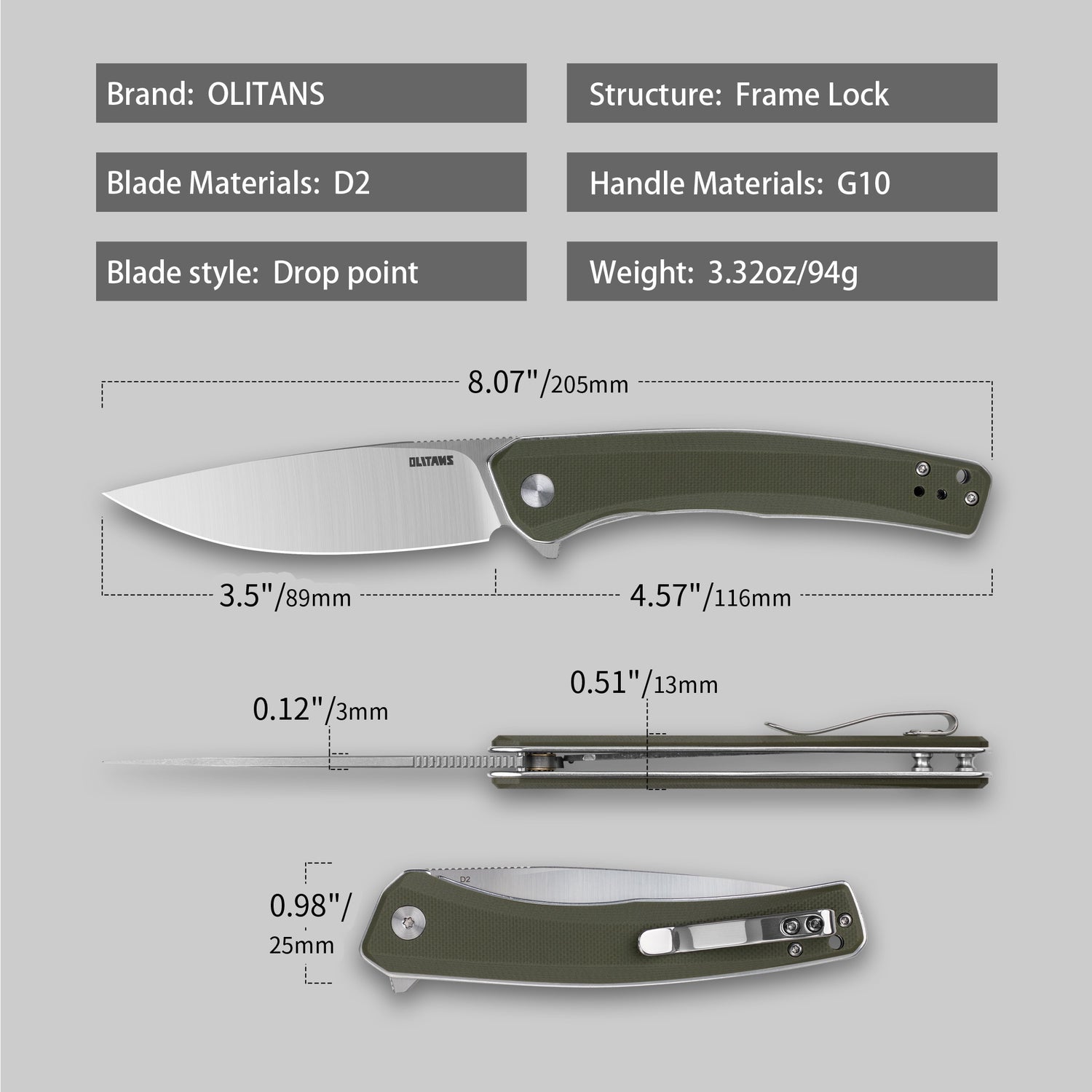 Maximus Pocket Knife Liner Lock(3.5