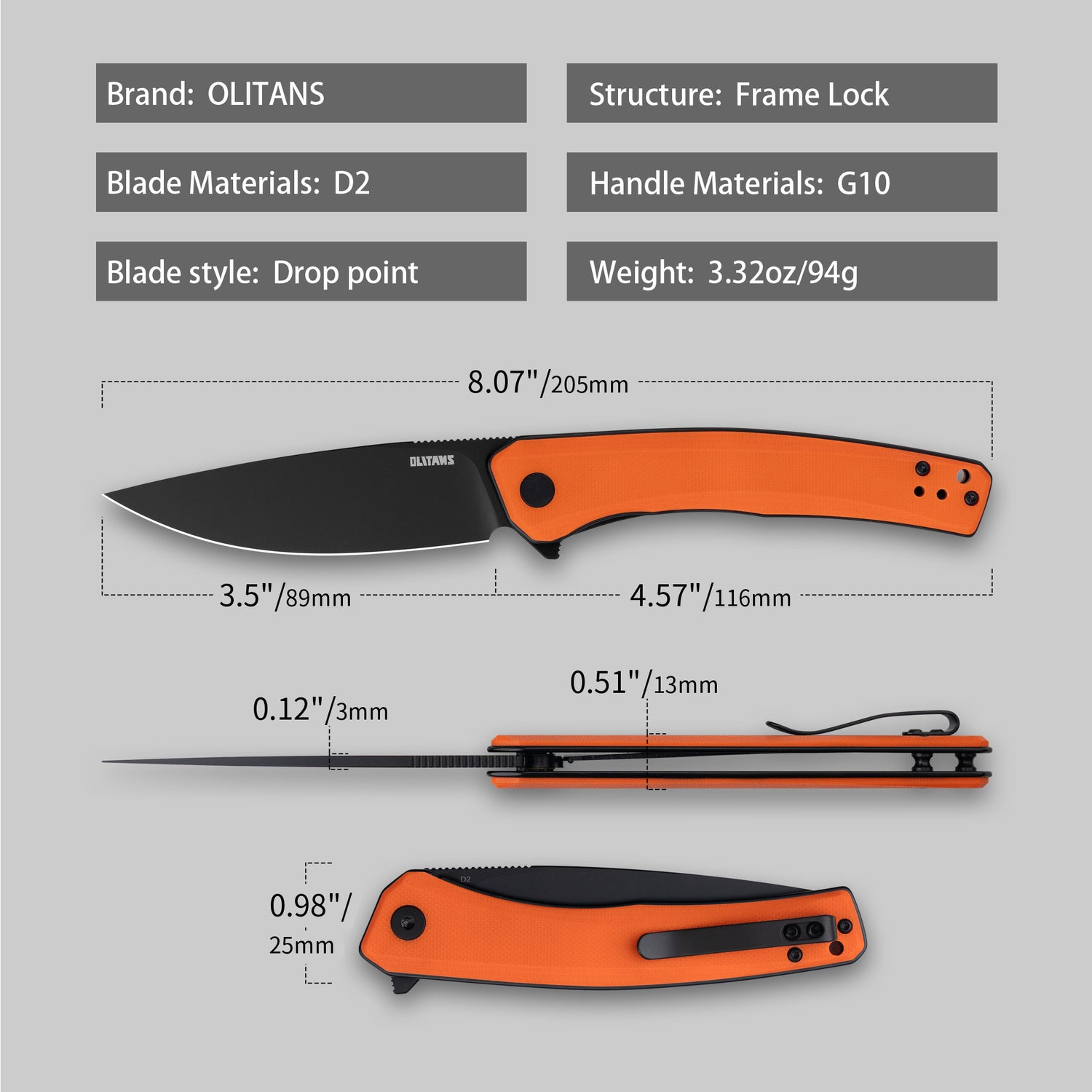 Maximus Pocket Knife Liner Lock(3.5