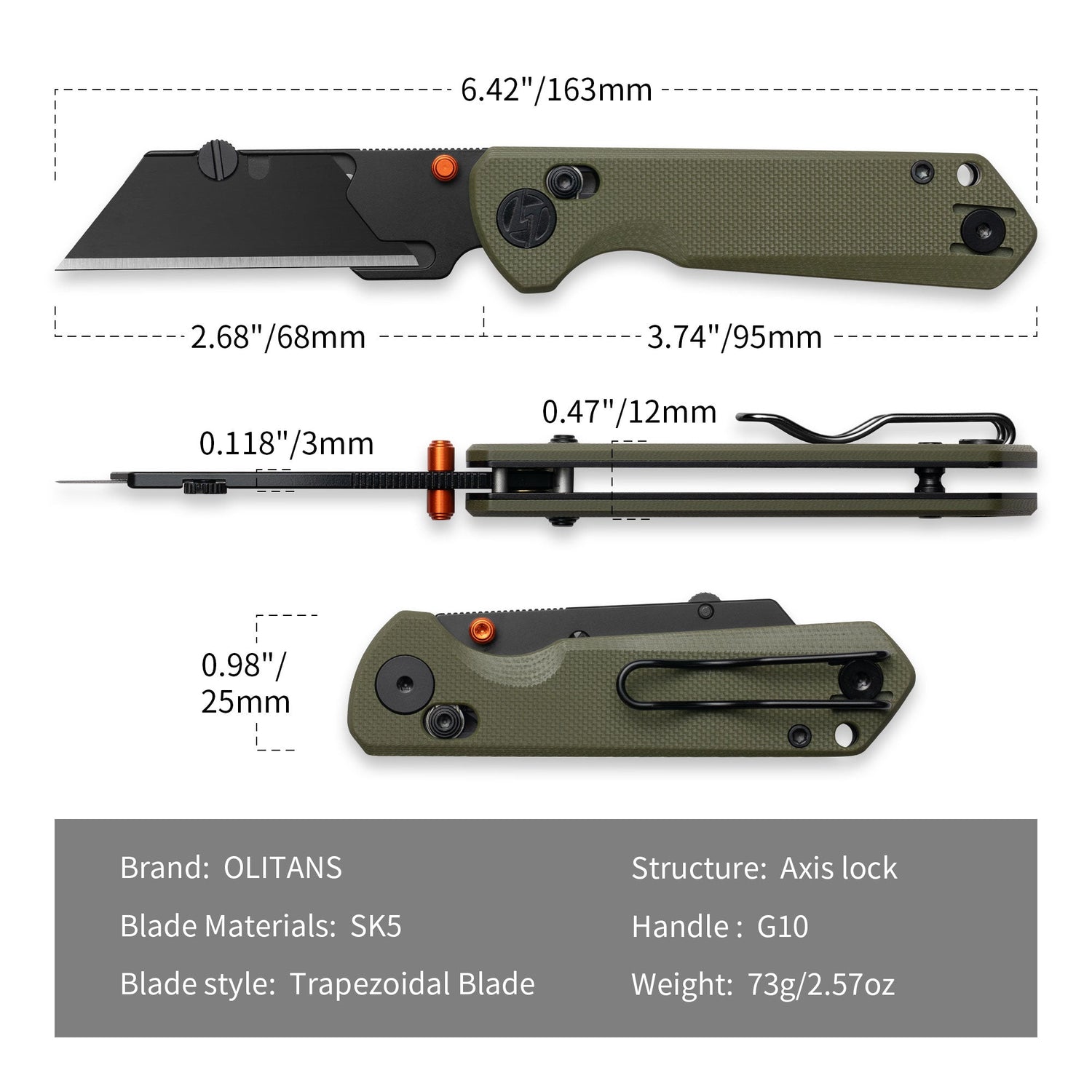 Adélie Penguins G076 Utility Knife (2.68