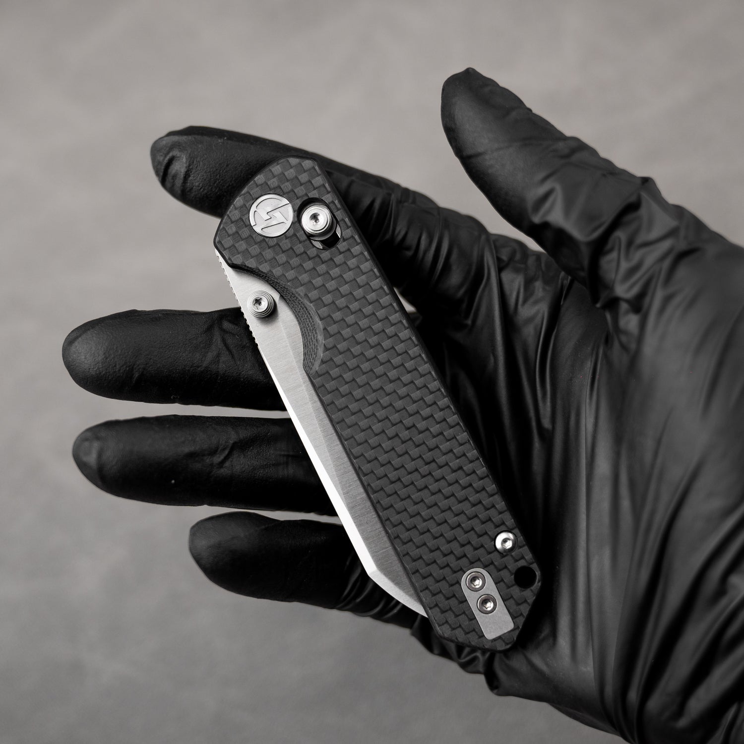 King Penguin G062 Folding Knife (3.35''+14C28N+Carbon fiber surface G10 Handle)-Crossbar Lock-Thumb Stud-Olitans