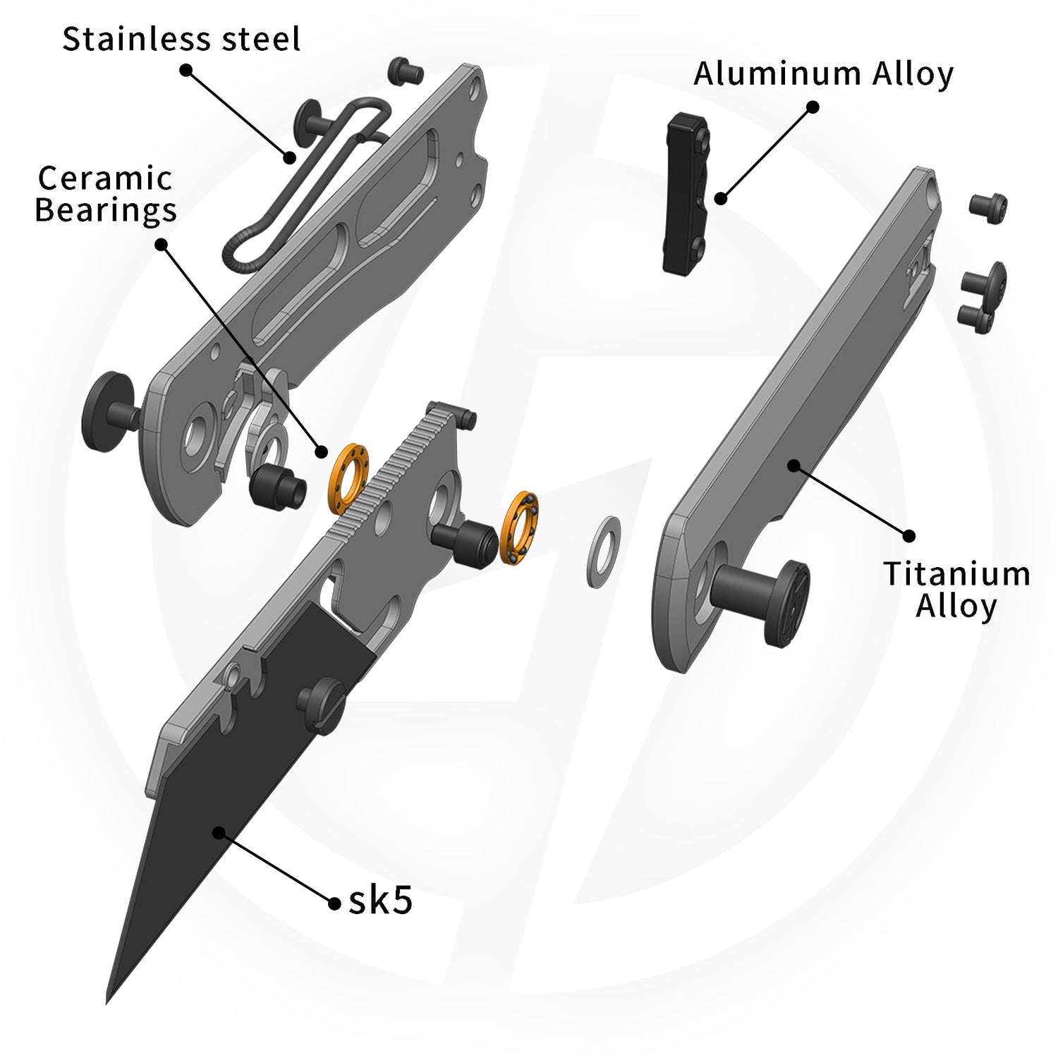Ti NOVA T078 Utility Knife (2.68