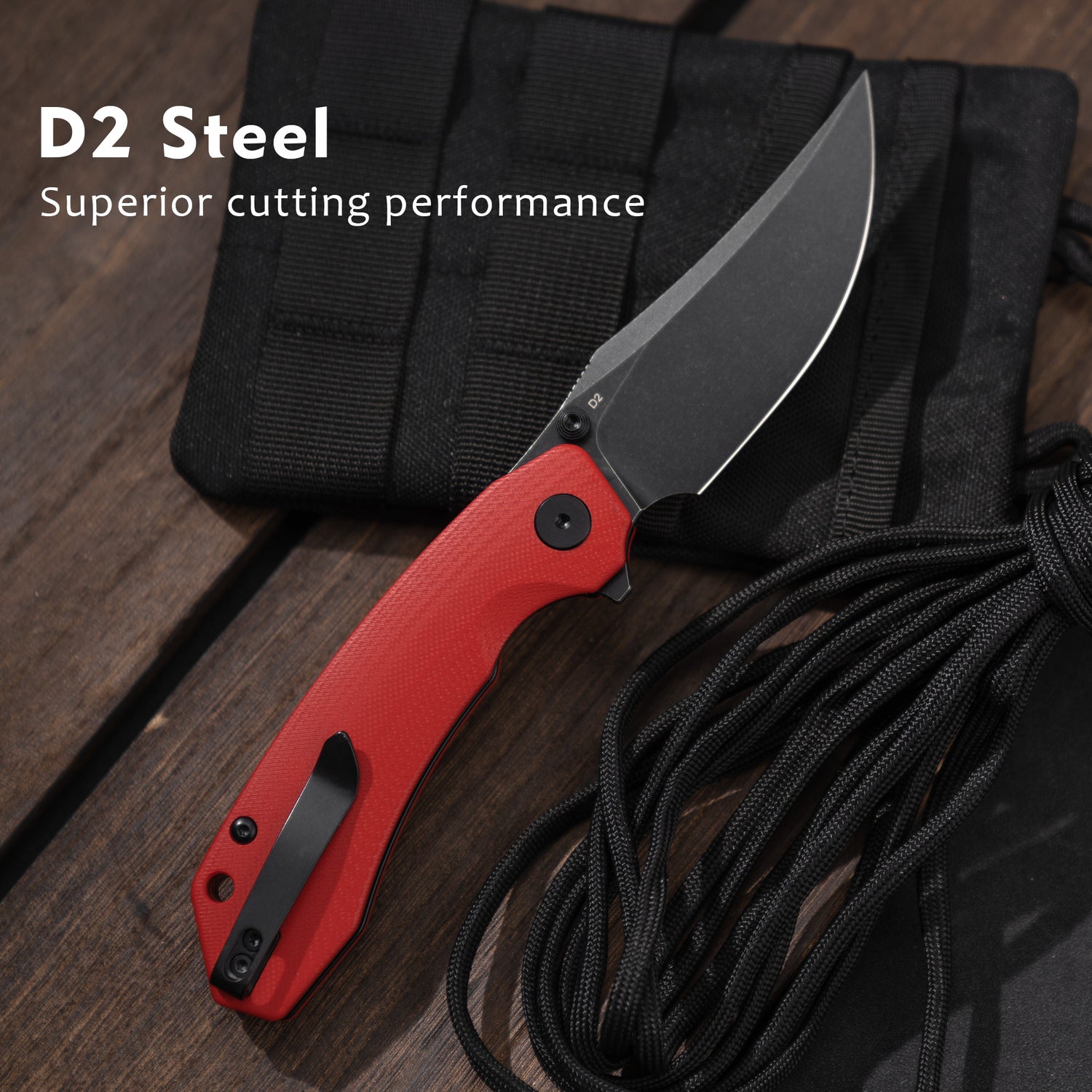 Crescent G059 POCKET KNFIE 3.38'' D2 BLADE+G10 HANDLE- LINER LOCK