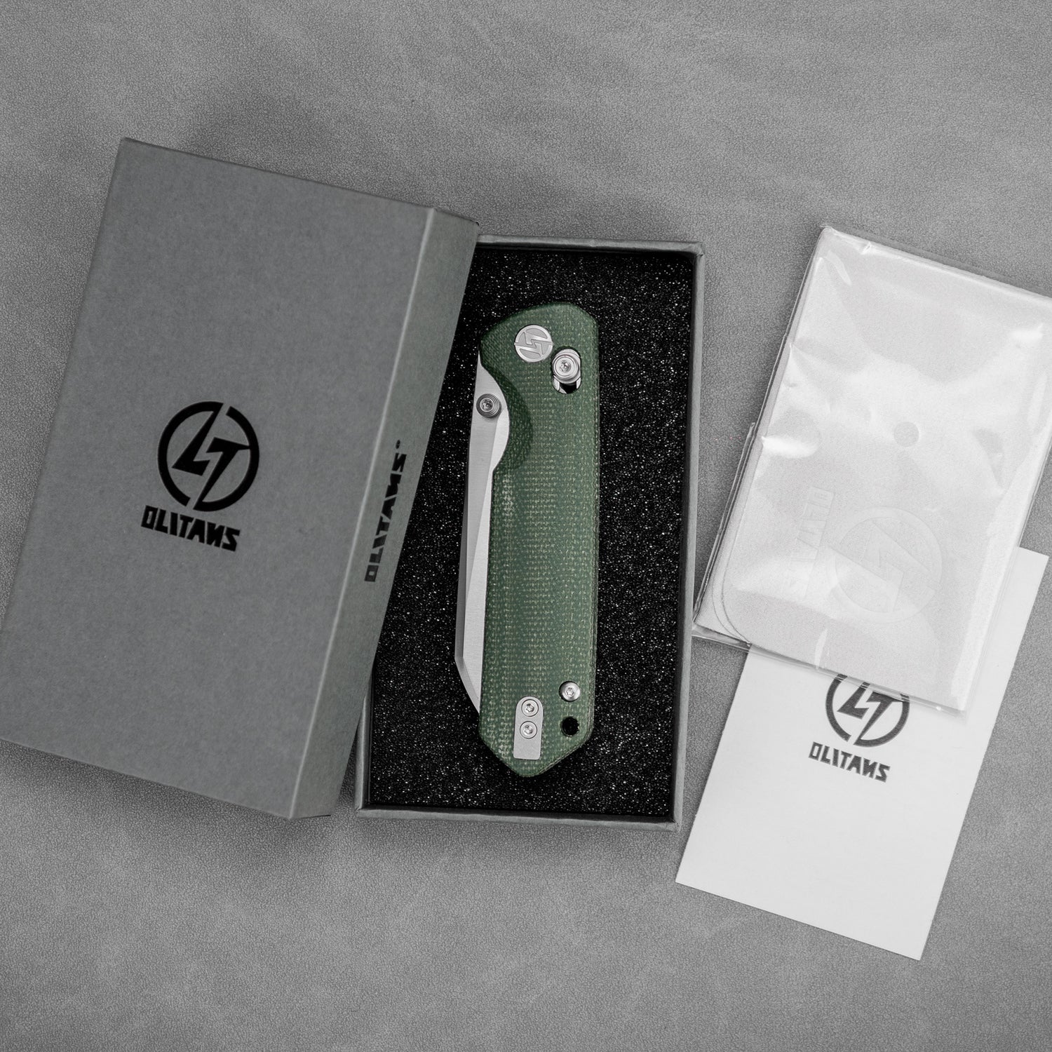 King Penguin G062 Folding Knife (3.35''+14C28N+Carbon fiber surface G10 Handle)-Crossbar Lock-Thumb Stud-Olitans