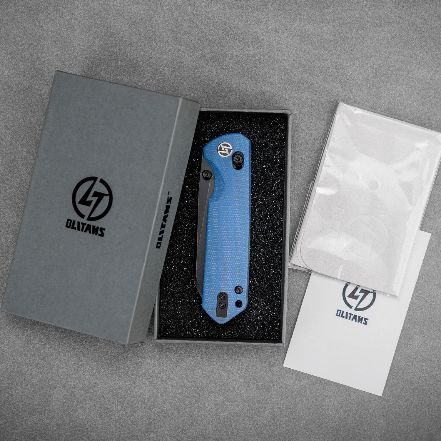 King Penguin G062 Folding Knife (3.35''+14C28N+Carbon fiber surface G10 Handle)-Crossbar Lock-Thumb Stud-Olitans