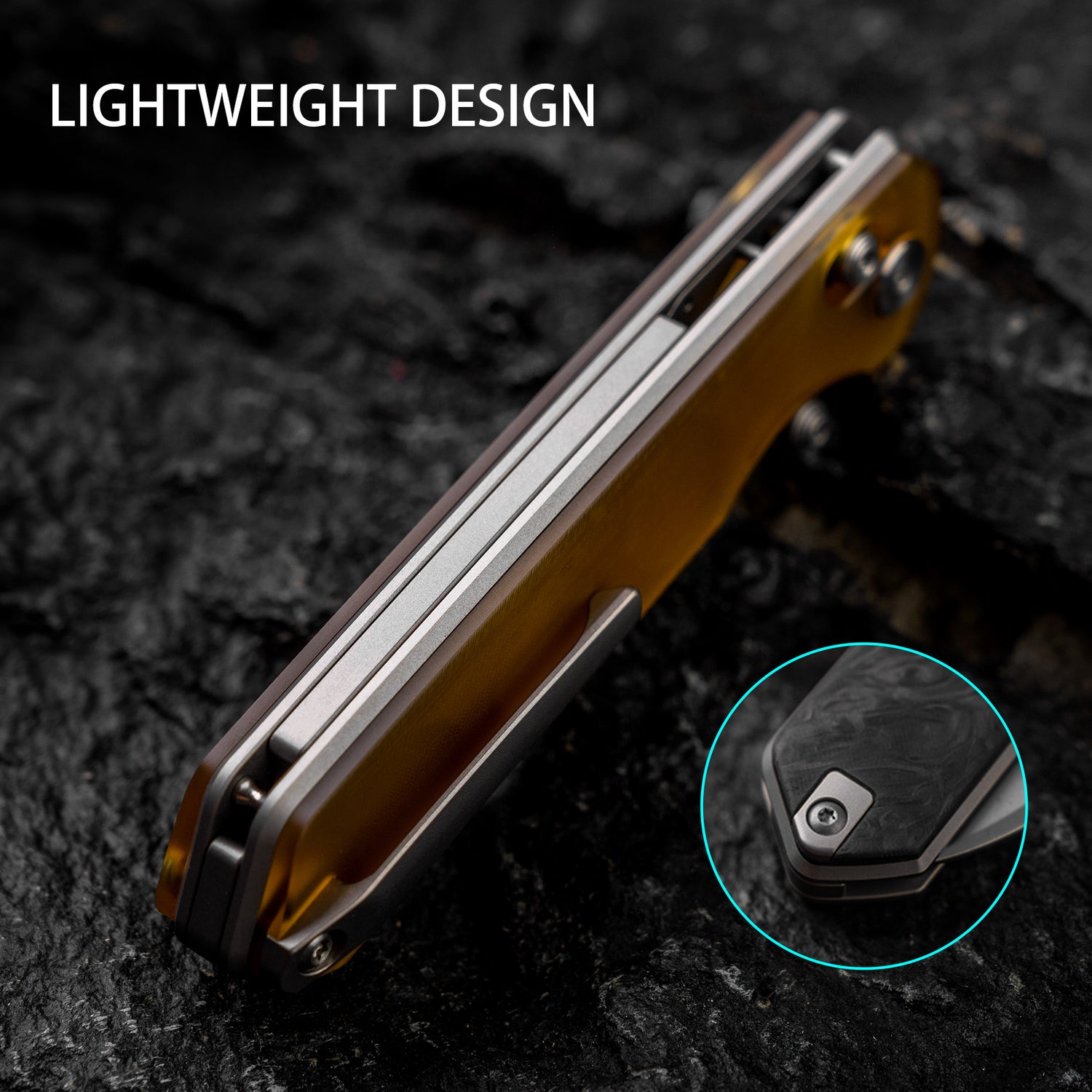 Imperial Penguin Folding Knife(3.35''+SLD Magic+Carbon fibre)-crossbar lock-thumb stud-M060