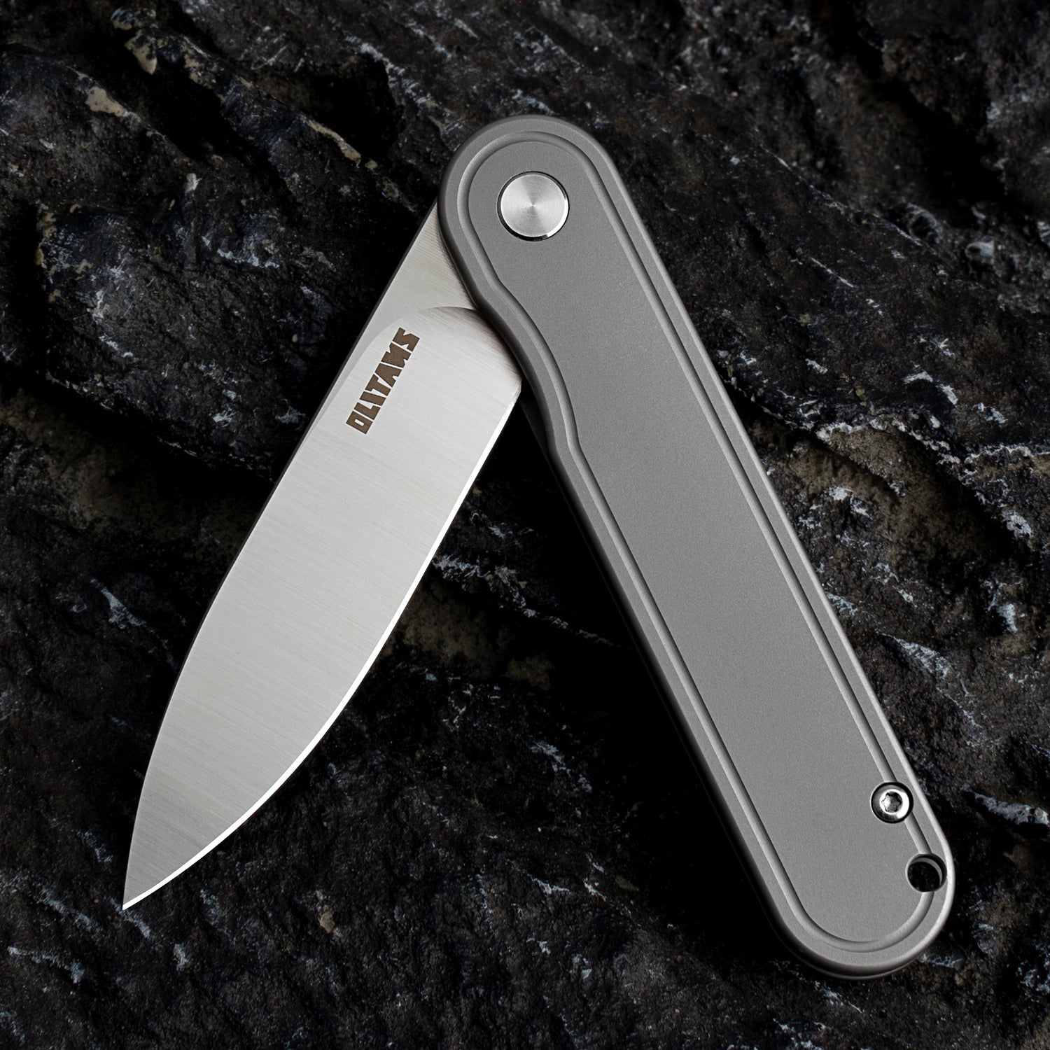 Rocket Pocket Knife(2.76'' D2 Blade+Titanium)Secure Frame Lock-Flipper-T025