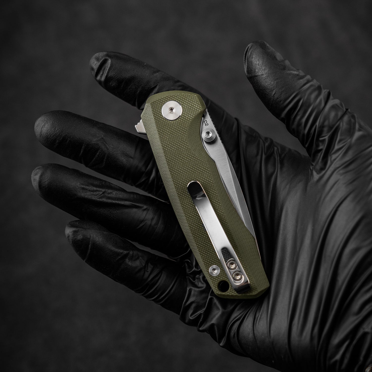 Bomber G061 Folding Knife ( 2.91''+D2+G10 )- Liner LOCK-THUMB STUD-OLITANS