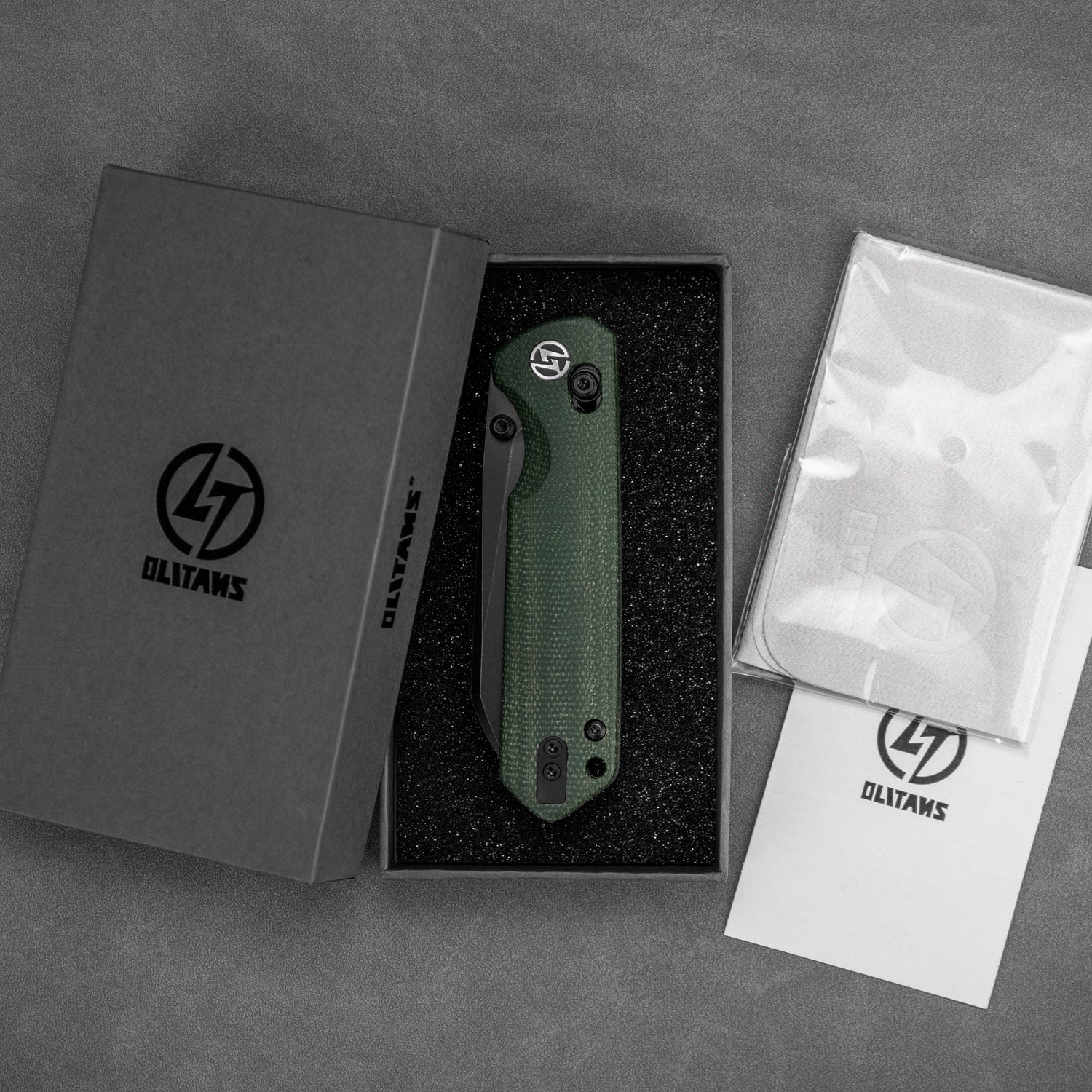 King Penguin G062 Folding Knife (3.35''+14C28N+Carbon fiber surface G10 Handle)-Crossbar Lock-Thumb Stud-Olitans