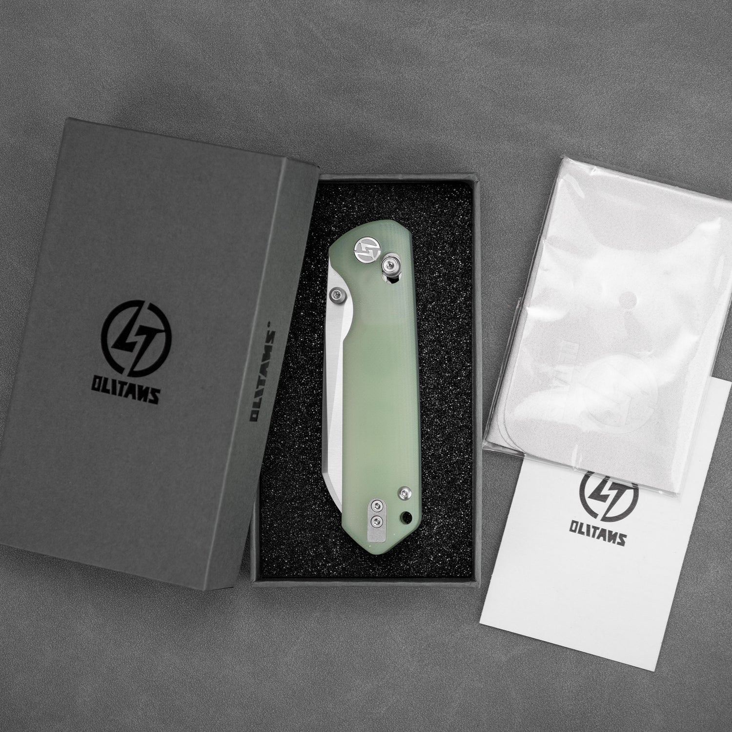 King Penguin G062 Folding Knife (3.35''+14C28N+Carbon fiber surface G10 Handle)-Crossbar Lock-Thumb Stud-Olitans