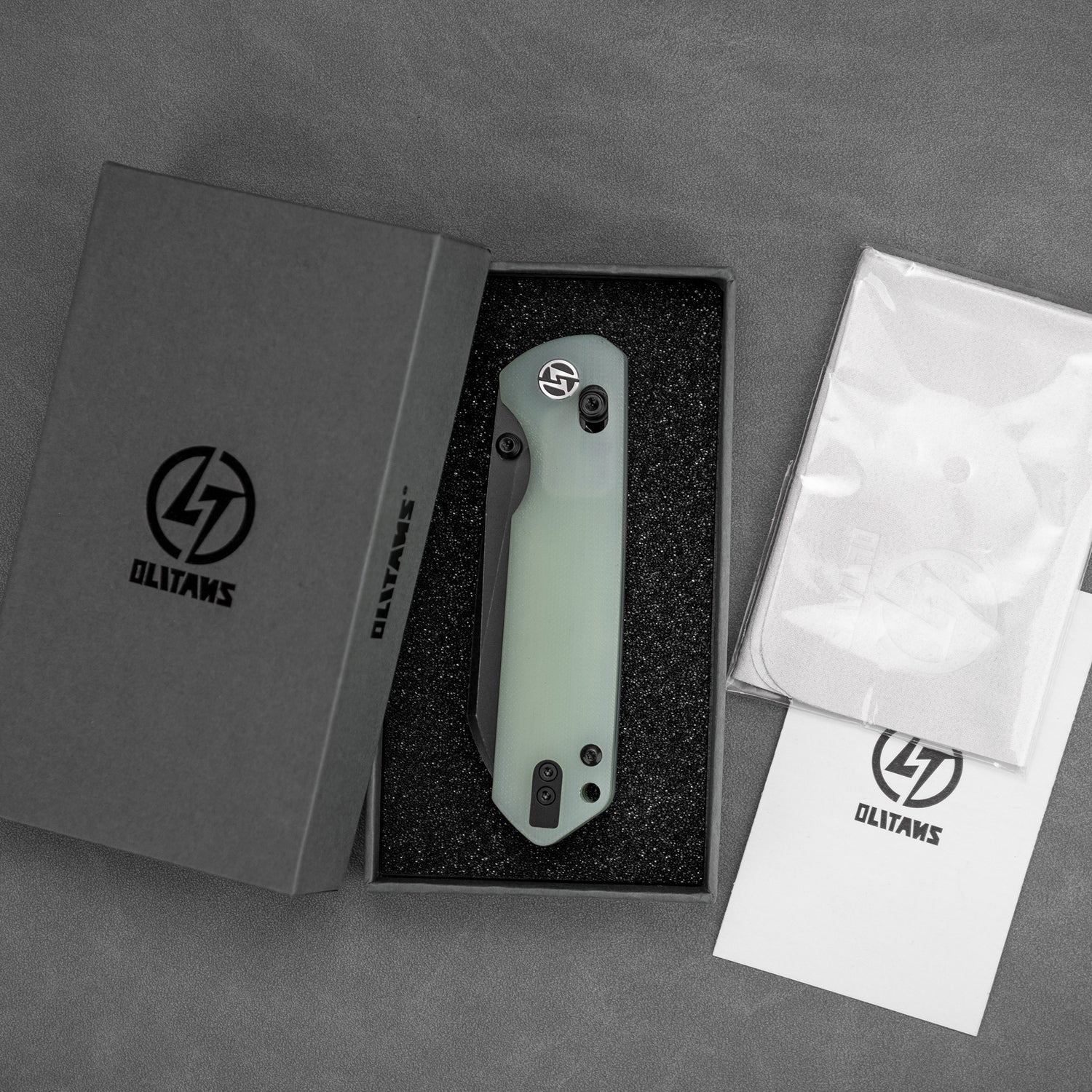 King Penguin G062 Folding Knife (3.35''+14C28N+Carbon fiber surface G10 Handle)-Crossbar Lock-Thumb Stud-Olitans