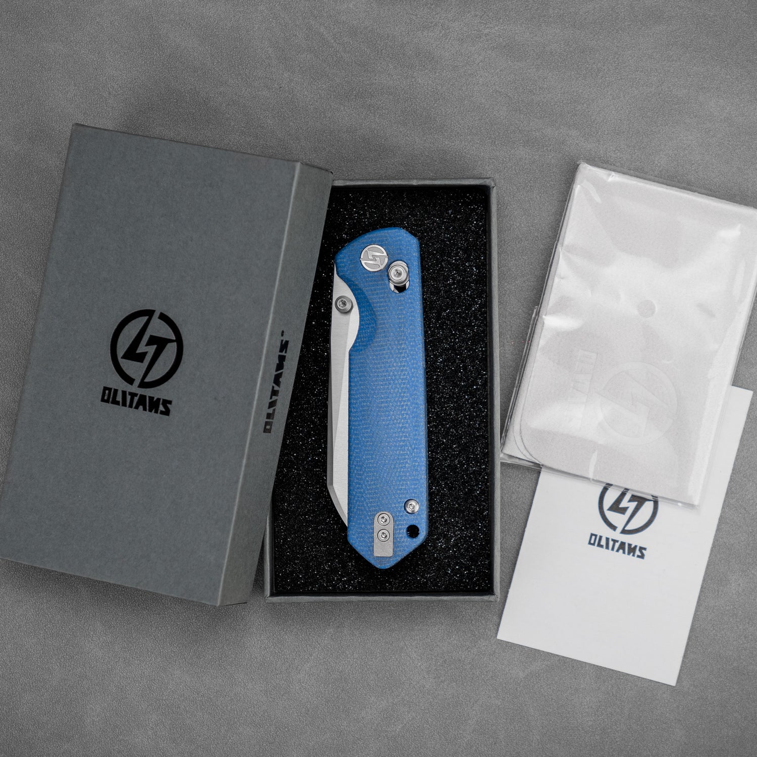 King Penguin G062 Folding Knife (3.35''+14C28N+Carbon fiber surface G10 Handle)-Crossbar Lock-Thumb Stud-Olitans