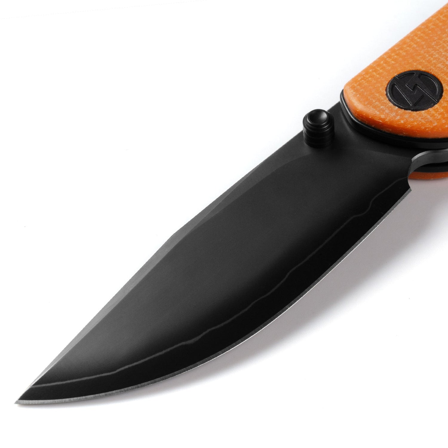 Gecko SE G080 (3.07''+SLD Magic+PVD+Orange Micarta)-Liner Lock-thumb stud