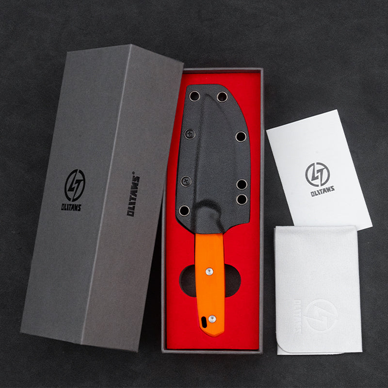 G063 Fixed Blade Knife 3.46'' 14C28N steel Blade, 4.09'' G10 handle Field Utility Knife with Kydex Sheath for Outdoor Camping Hiking