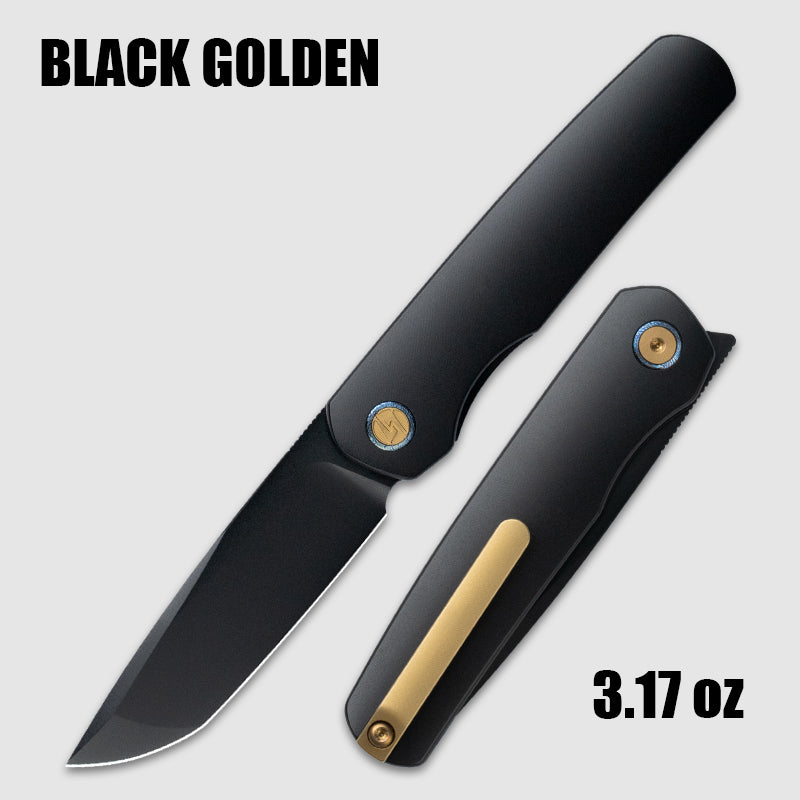 OLITANS T054 Folding Knife Bohler M390 Blade Titanium Handle/Red Copper Handle