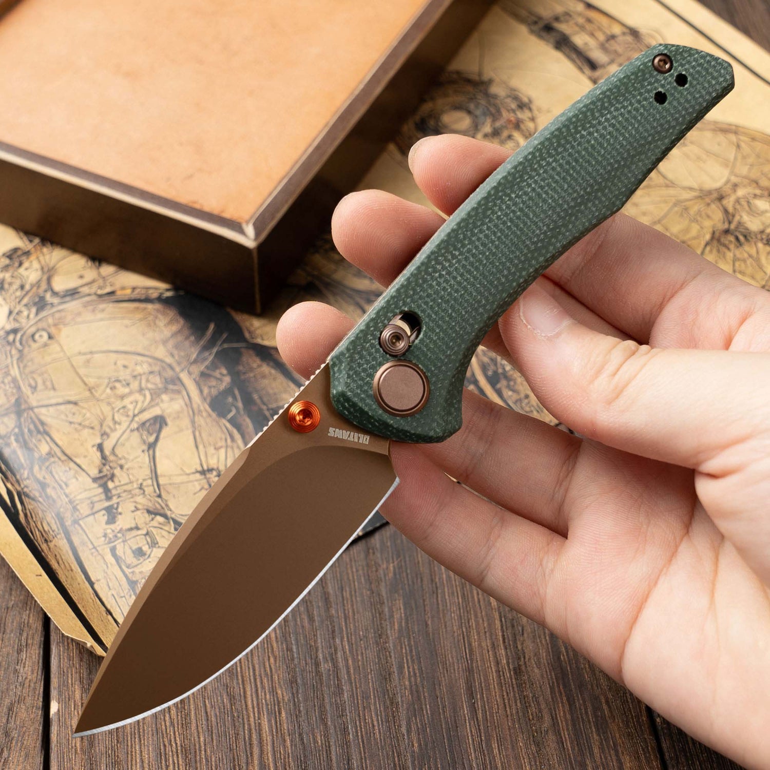 AVIS G079(2.83''+14C28N+Micarta)Crossbar Lock