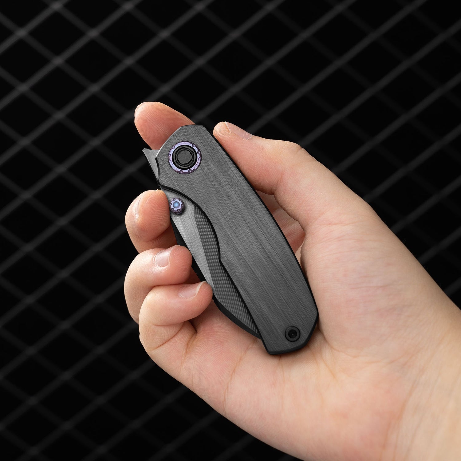 Mini Ti-Mastiff T074( 2.36'' + Bohler M390 + Step milled+Titanium )Folding Knife