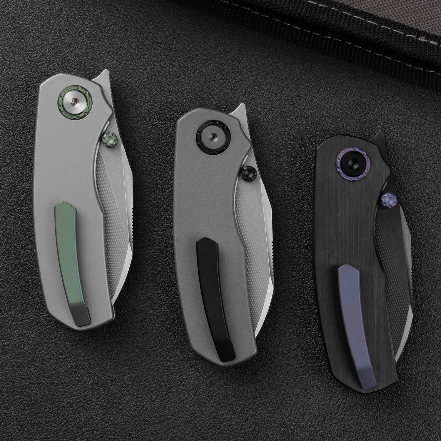 Mini Ti-Mastiff T074( 2.36'' + Bohler M390 + Step milled+Titanium )Folding Knife