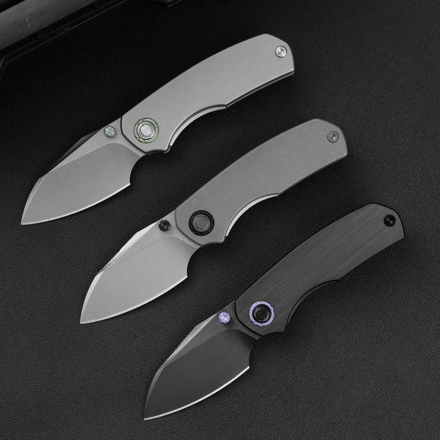 Mini Ti-Mastiff T074( 2.36'' + Bohler M390 + Step milled+Titanium )Folding Knife