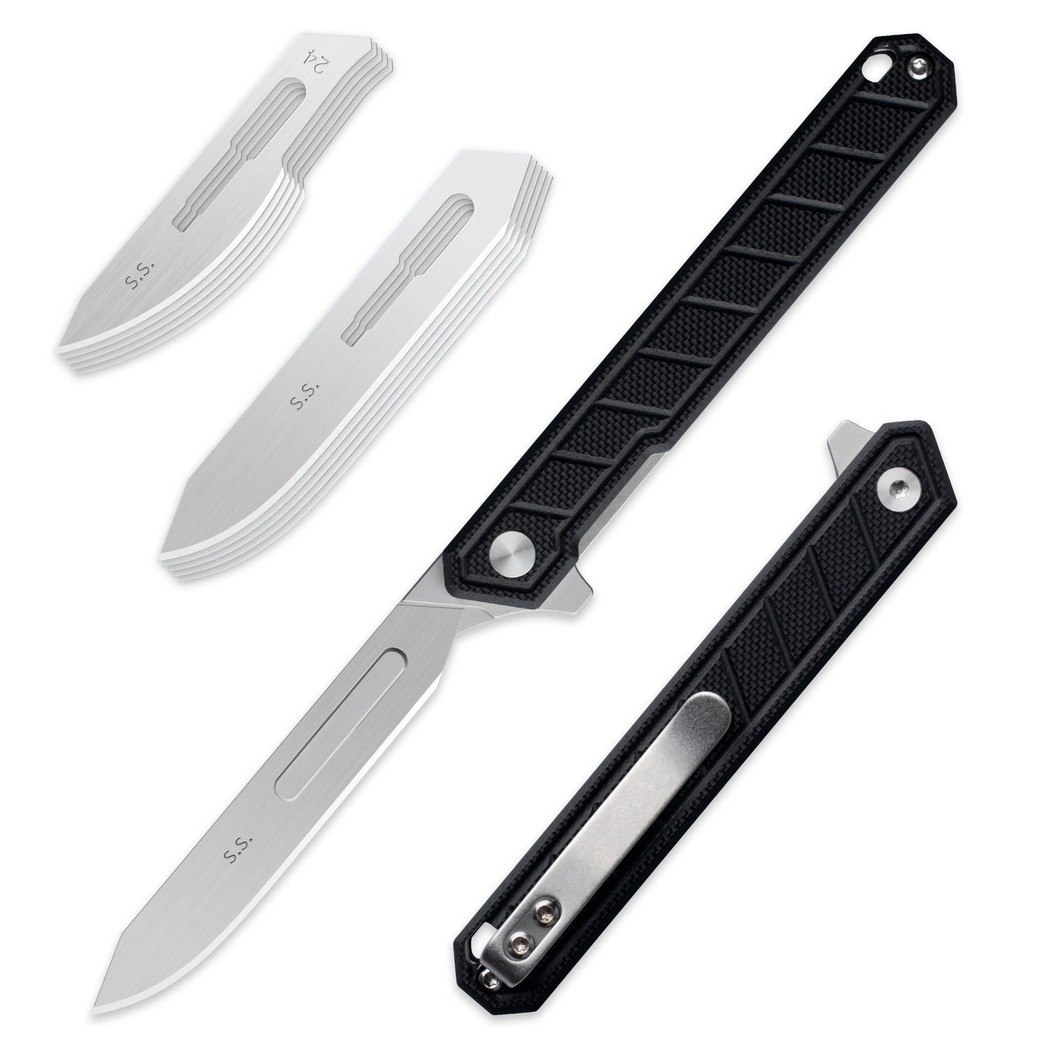 G046 Mecha Folding Sacalpel Knife G10 handle suitable for #24 & #60 Blade