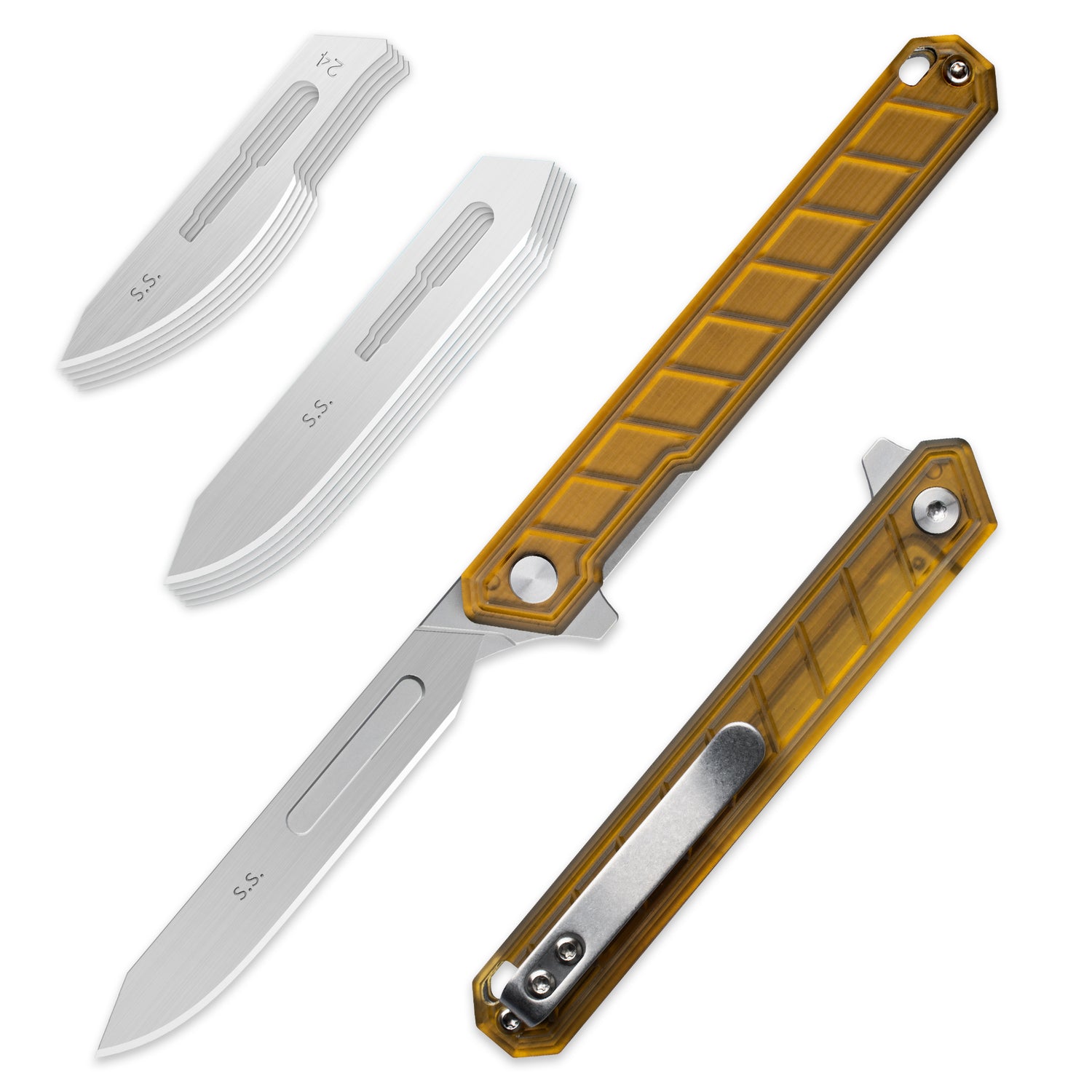 G046 Mecha Folding Sacalpel Knife G10 handle suitable for #24 & #60 Blade