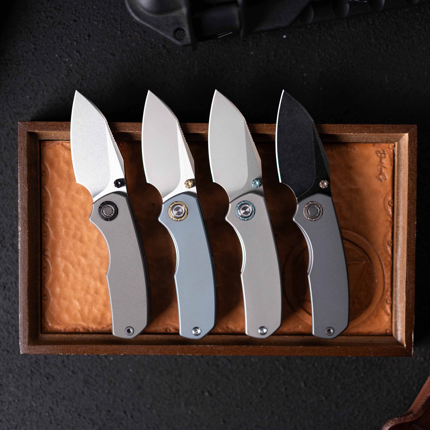 Mini Ti-Mastiff T074( 2.36'' + Bohler M390 +Step milled+Titanium )Folding Knife