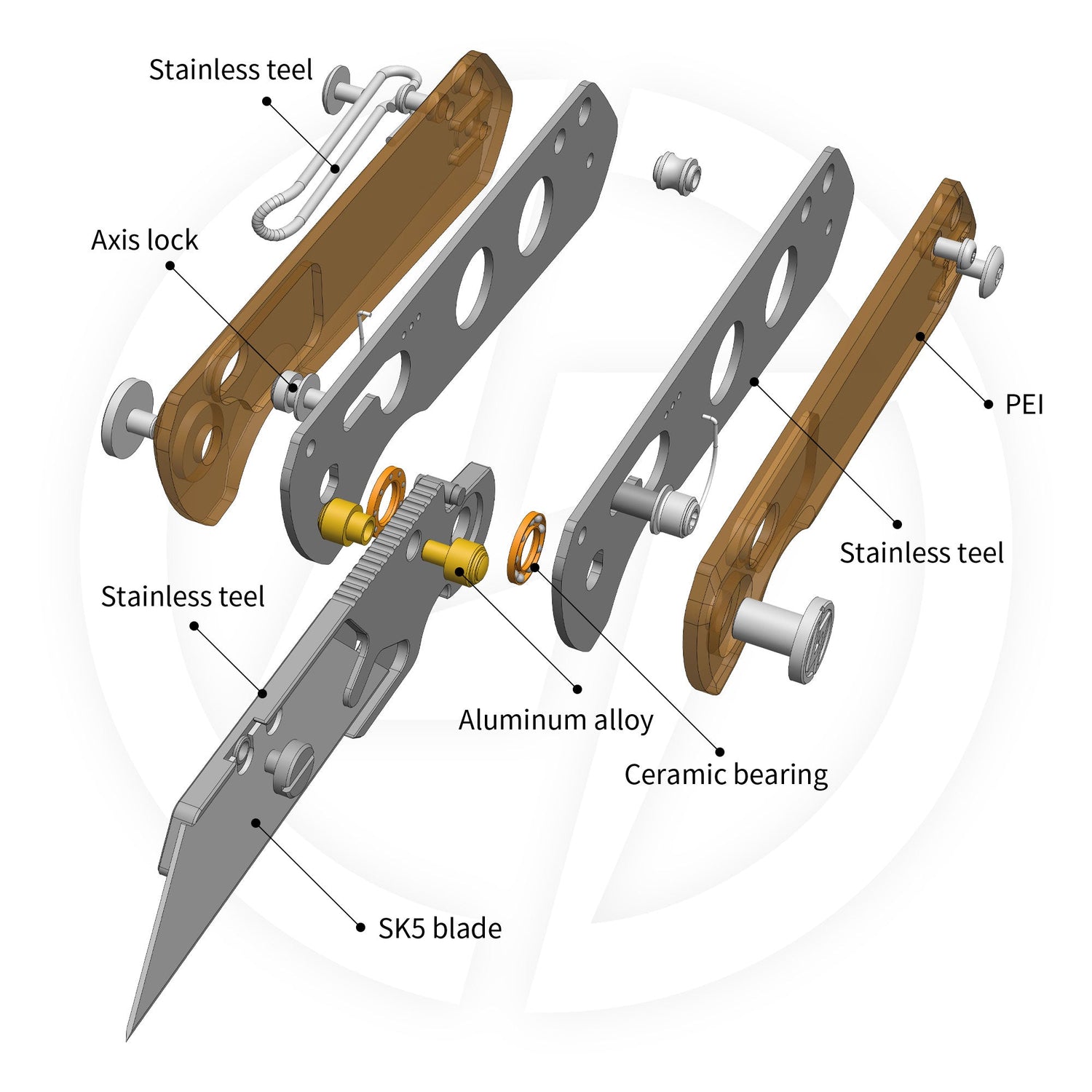 Adélie Penguins G076 Utility Knife (2.68