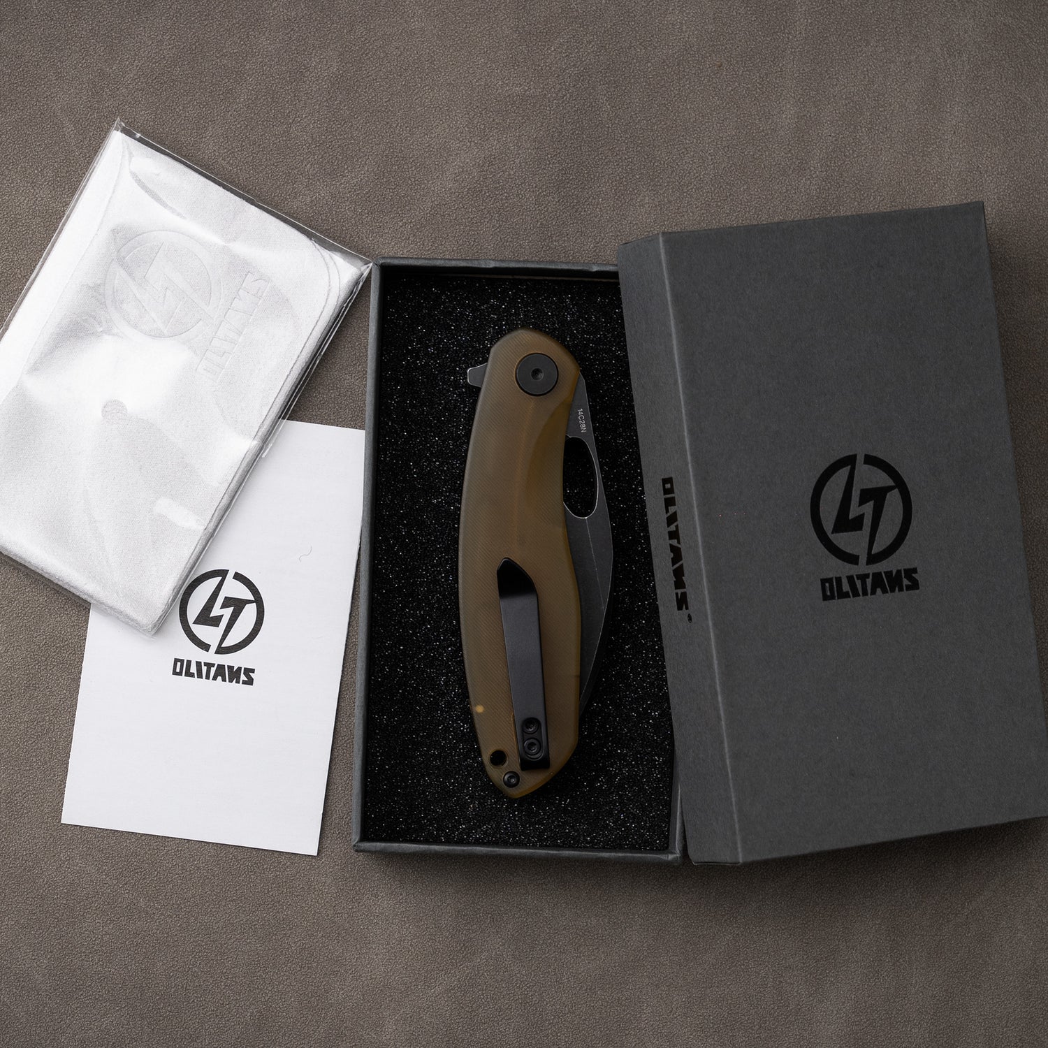 PEI black G064 knife in presentation box
