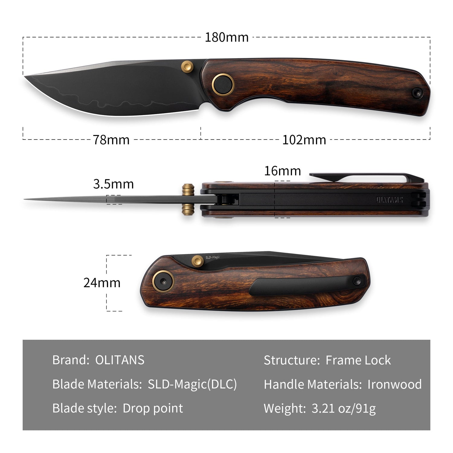 M070-SLD Folding Knife(3.07
