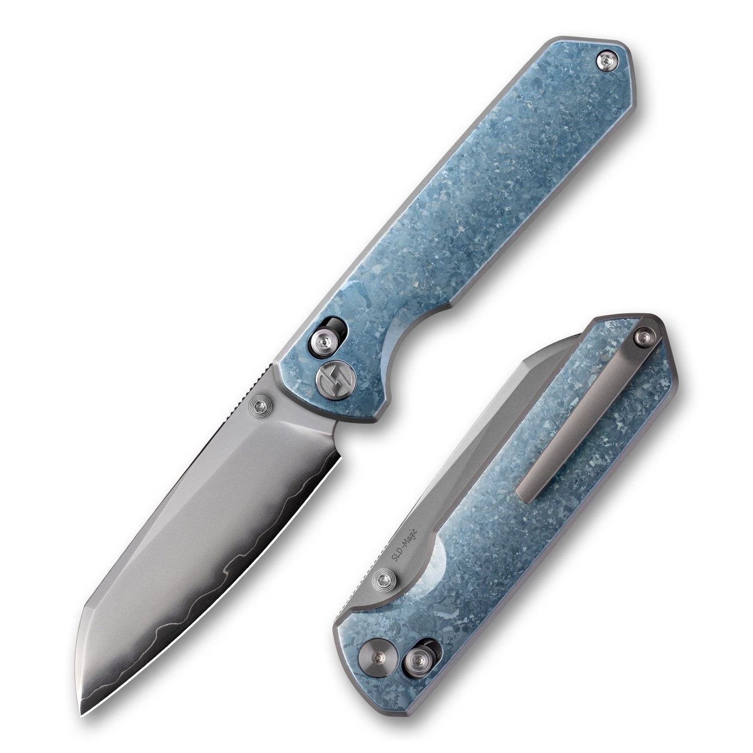 Imperial Penguin M060(3.35''+SLD Magic+Crystallized Titanium)-Axis lock-thumb stud