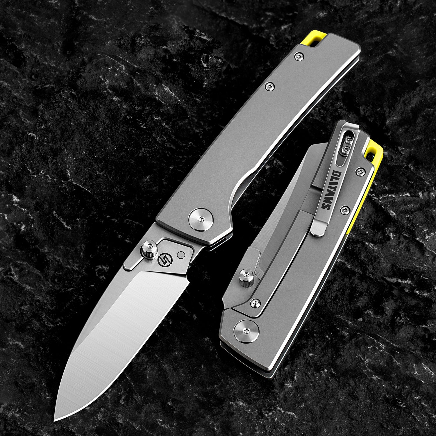 Folding Camping Knife(3.0''+9Cr18Mov+Titanium)-Frame Lock-Thumb Stud-T024