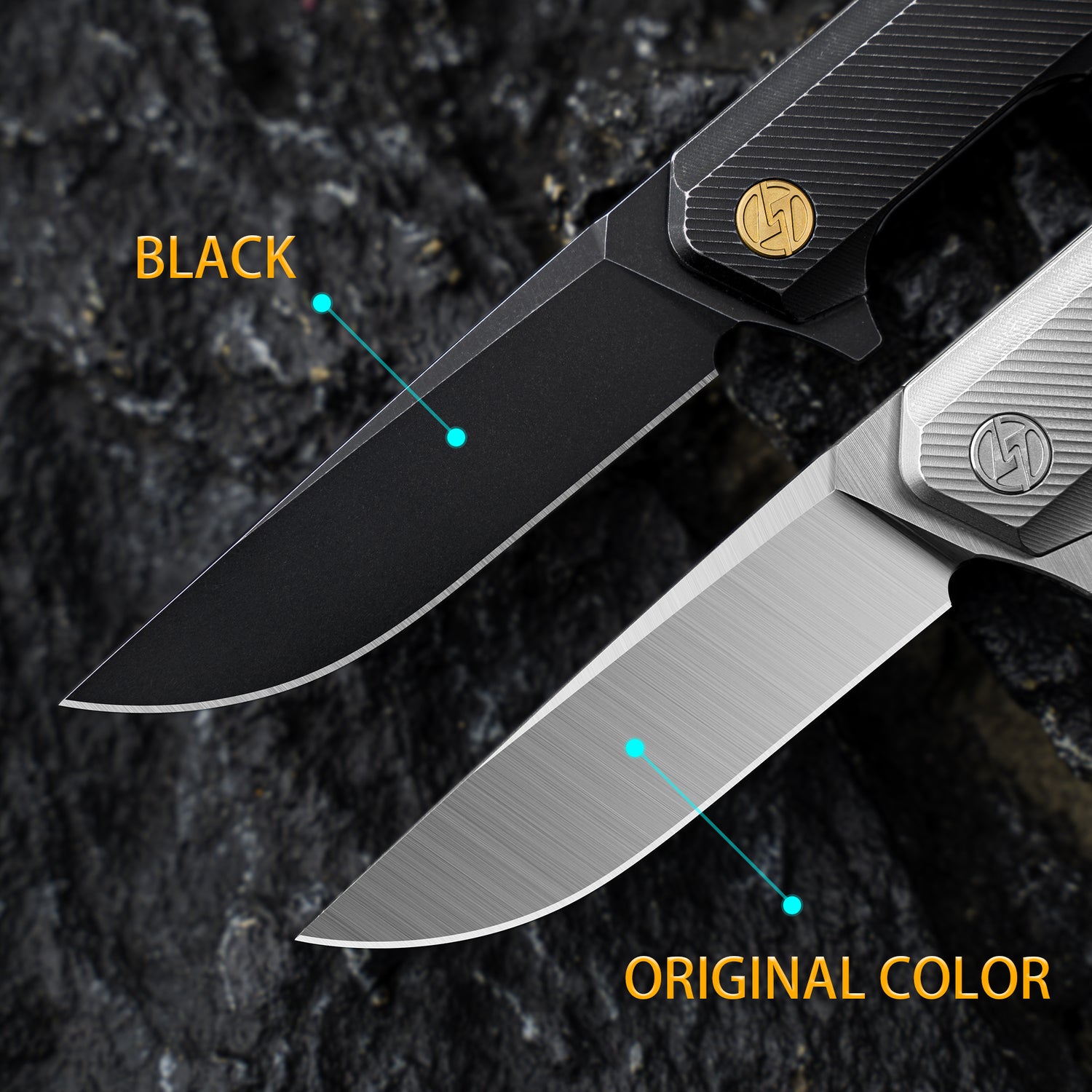 T041 Pocket Knife 2.6'' M390 Blade + Titainium Handle - Frame Lock - Flipper