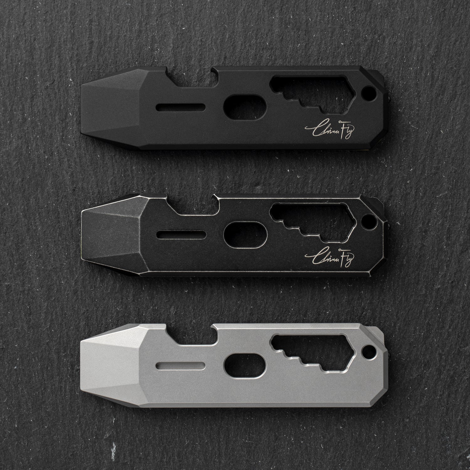 T042 Cyber Bison EDC Pry Bar Titanium Alloy Multitool(Silver Sandblasted)