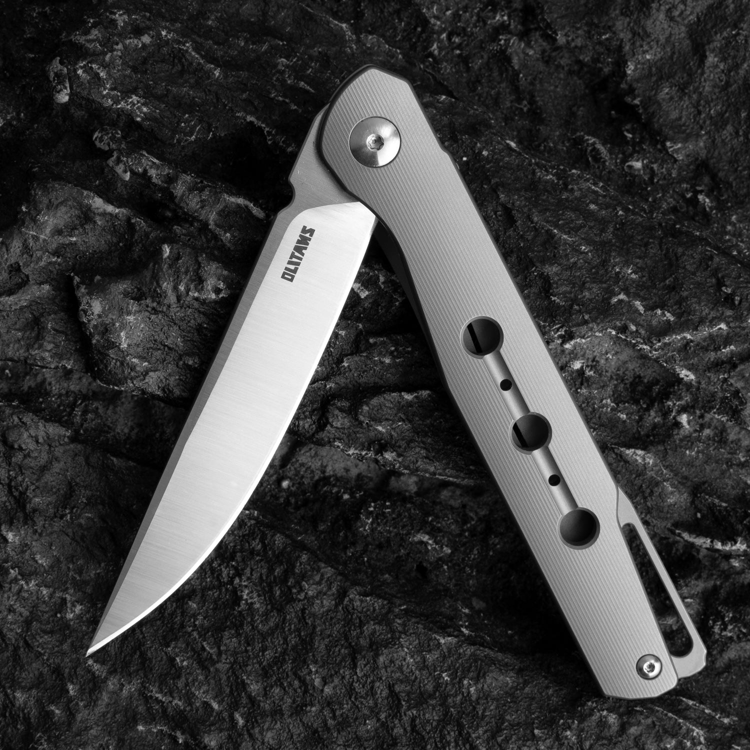 Vector Pocket Knife (3.35''+AUS-8 Blade+Titainium)-Frame Lock-Flipper-T051