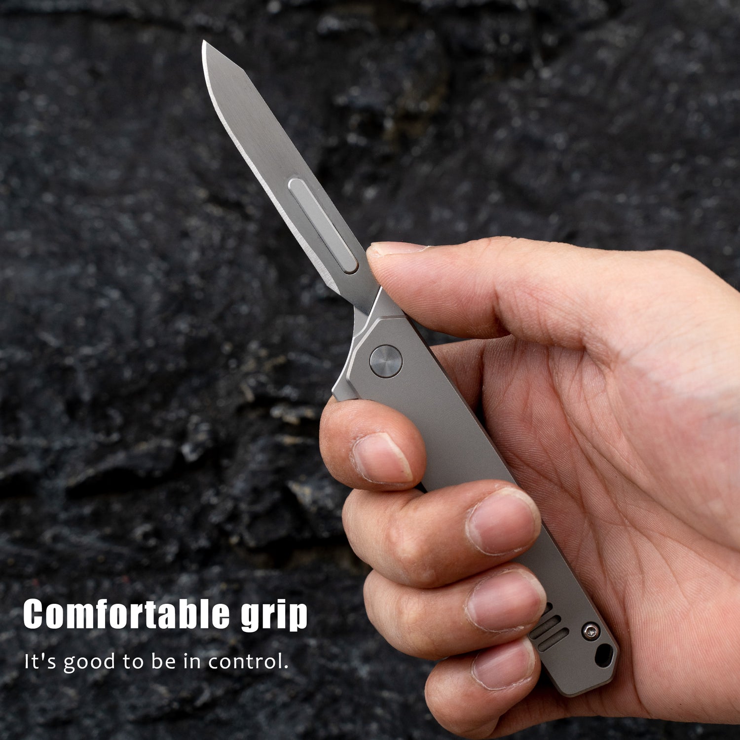 T058 Folding Scalpel Knife Titanium Alloy handle suitable for #24 & #60 Blade