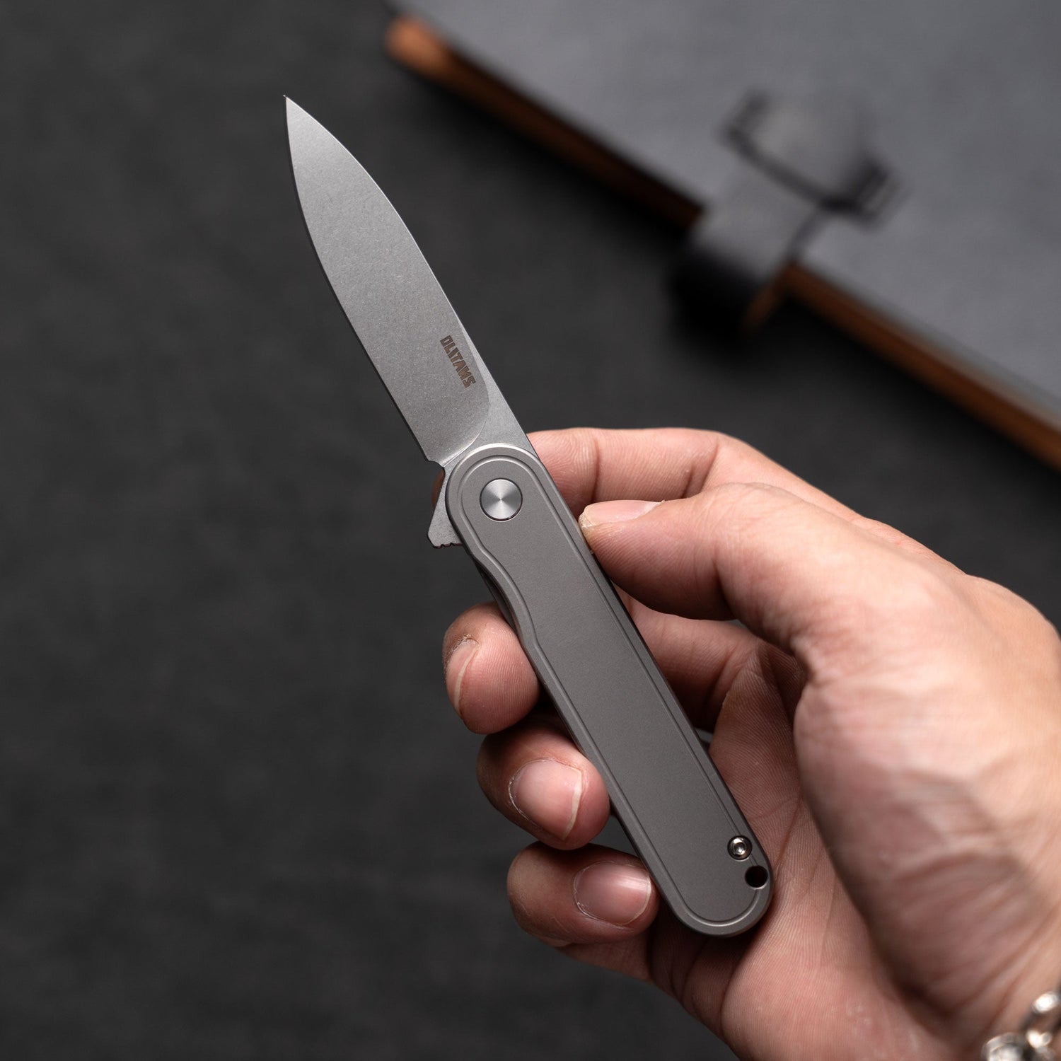 Rocket T025 Pocket Knife(2.76''+D2 Blade+Titanium)Frame Lock-Flipper