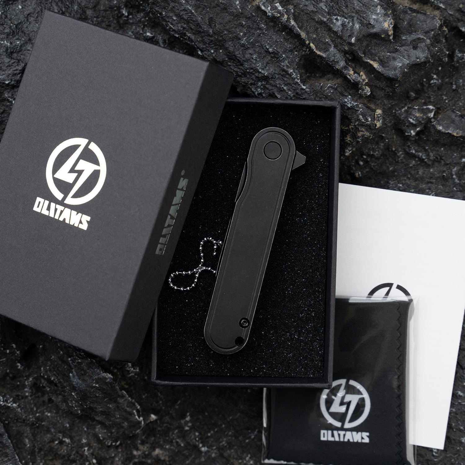 Rocket Pocket Knife(2.76'' D2 Blade+Titanium)Secure Frame Lock-Flipper-T025